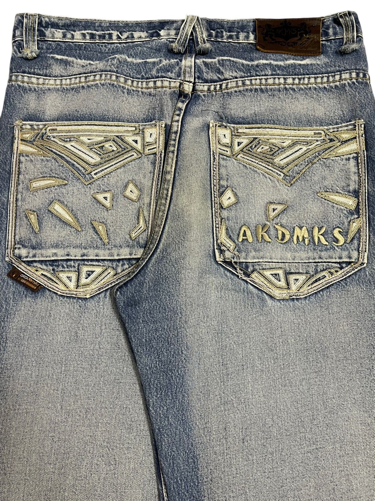 Akademiks Vintage Japanese Akademiks Blue Wash Distress Baggy Jeans Size US 35 - 6 Thumbnail