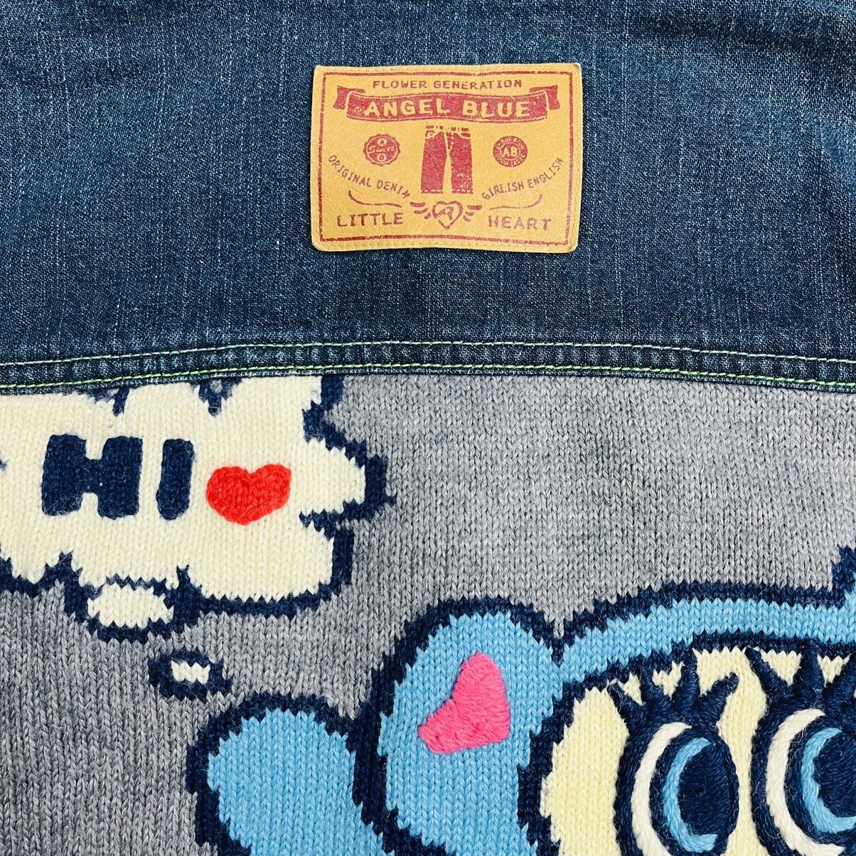 Angel Blue 2000s Angel Blue Iconic Mascots Chunky Knitted Denim Jacket Size US M / EU 48-50 / 2 - 10 Thumbnail