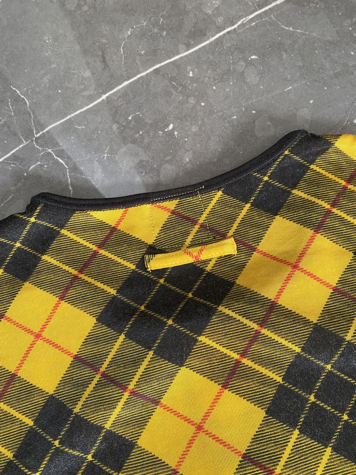 Jean Paul Gaultier Jeanpaulgaultier mesh plaid yellow shirt Size M / US 6-8 / IT 42-44 - 5 Thumbnail