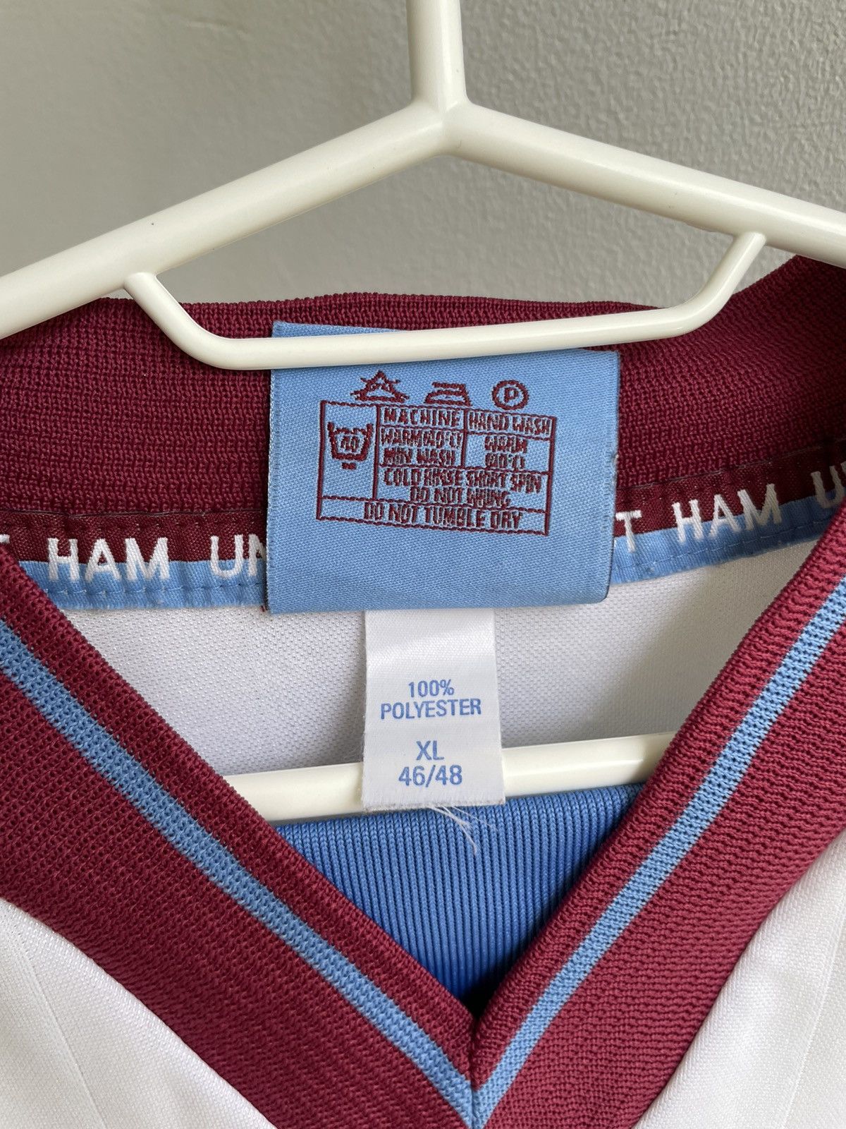 Vintage West Ham United 1998 1999 Wright #14 Football Jersey Shirt Size US XL / EU 56 / 4 - 12 Thumbnail