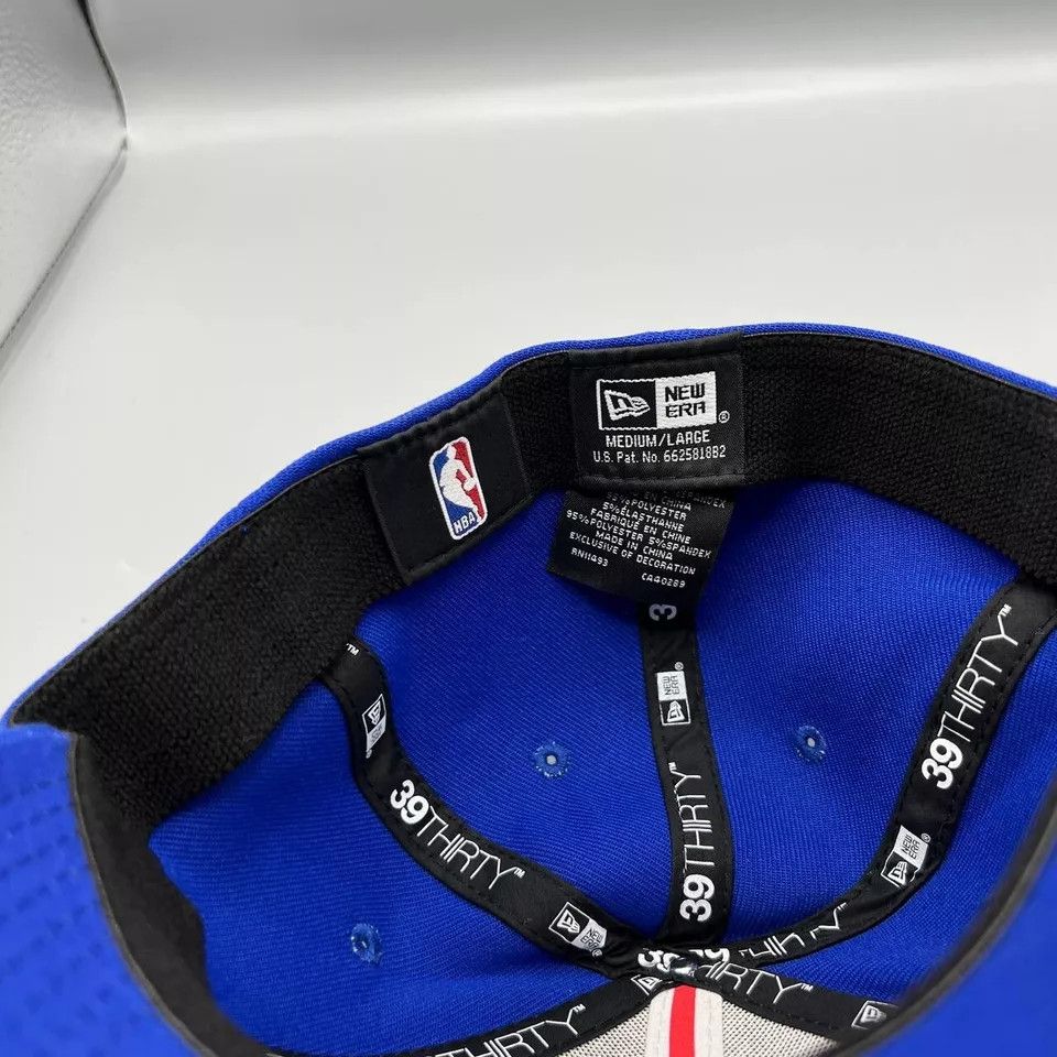 New Era Philadelphia 76ers Hat Men M-L Stretch Fitted Cap with Pin Size ONE SIZE - 5 Thumbnail