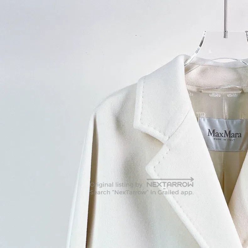 Max Mara Max Mara White double-breasted wool coat Size XS / US 0-2 / IT 36-38 - 3 Thumbnail