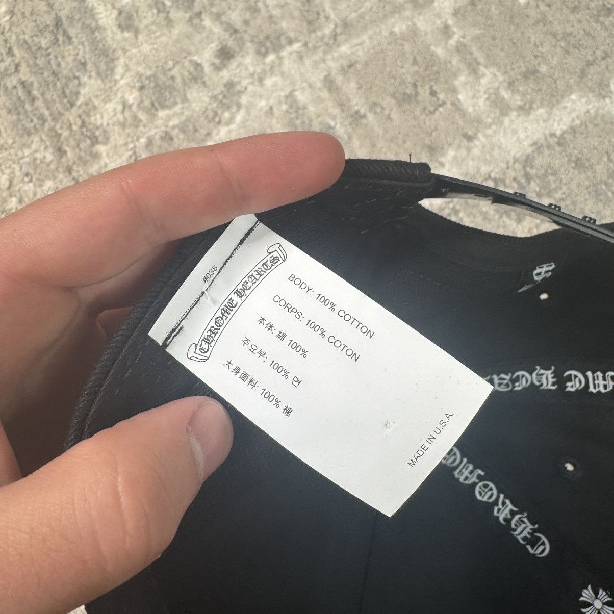 Chrome Hearts Vertical logo waxed denim baseball hat Size ONE SIZE - 7 Thumbnail