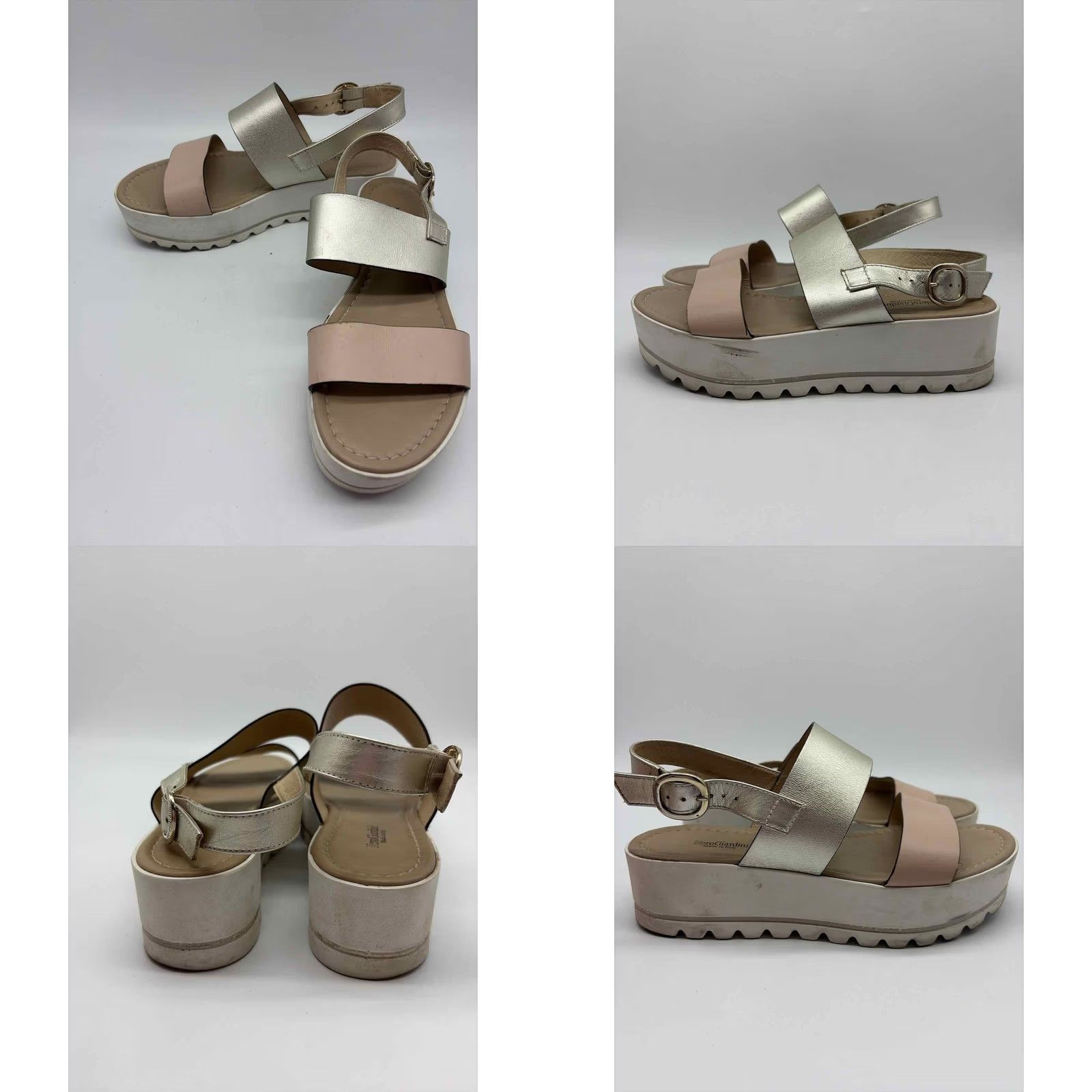 Vintage Nero Giardini Sling Back Sandals Size 38 Silver Size US 8 / IT 38 - 8 Thumbnail