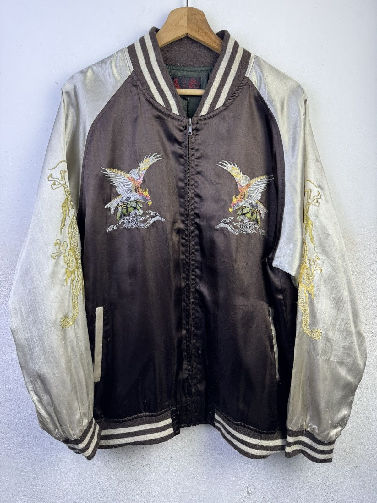 Japanese Brand Vintage Eagles Sukajan Souvenir Jacket Size US L / EU 52-54 / 3 - 2 Thumbnail