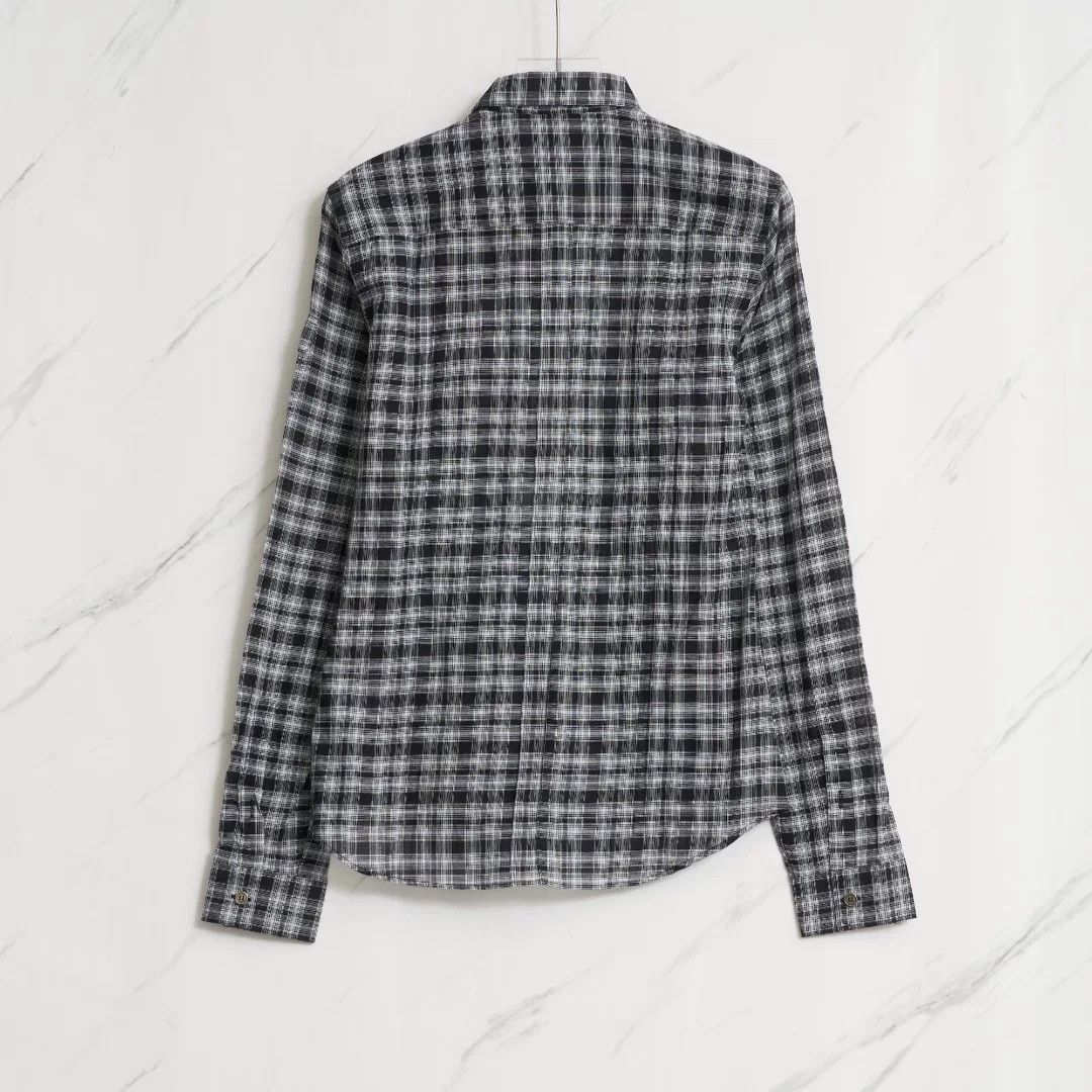 Gucci Gucci Men's Black White Plaid Shirt Size US M / EU 48-50 / 2 - 5 Thumbnail