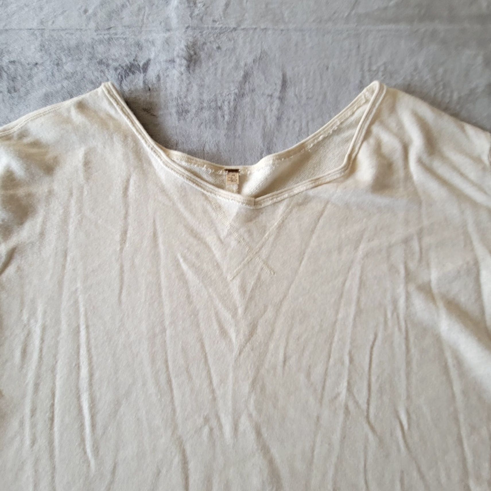 Free People Free People Sweater Top Womens Medium White Sequin Long Sleeve Oversized Casual Pullover Knit Sleeve Sequin Womens Mens none Size M / US 6-8 / IT 42-44 - 2 Thumbnail