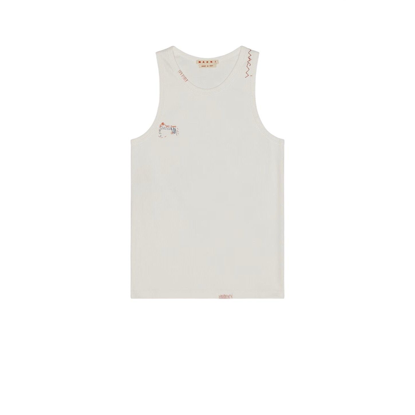 Marni Marni Tank Top in Lily White 48 New Mens Sleeveless Ribbed B Size US M / EU 48-50 / 2 - 2 Thumbnail