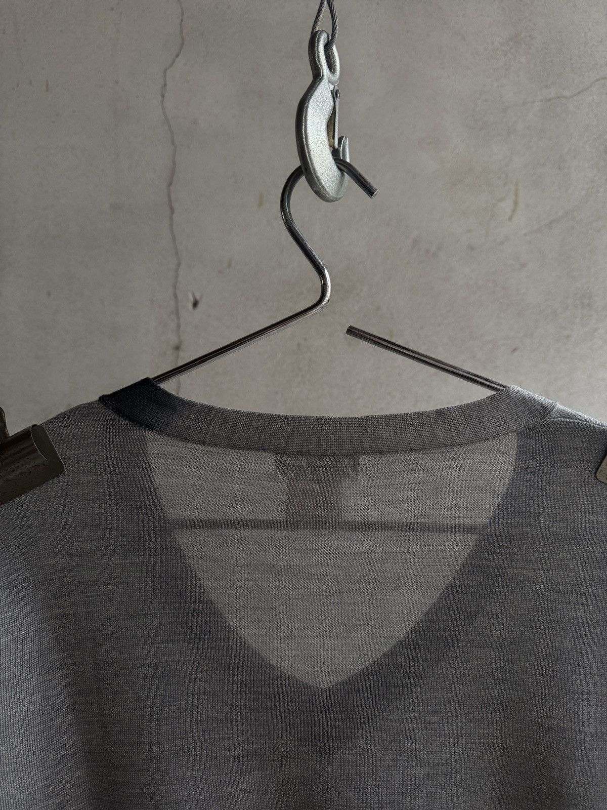 Dries Van Noten Dries Van Noten All Silk Gradient Ombré V Neck Knit Size US M / EU 48-50 / 2 - 10 Thumbnail