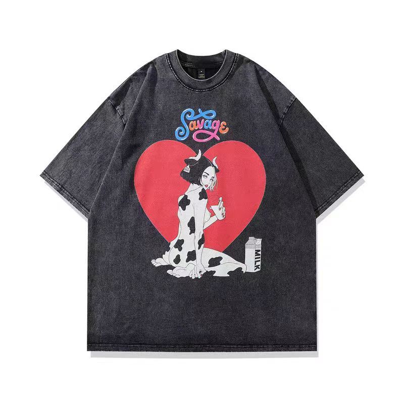 Japanese Brand × Vintage Street Vintage Hip Hop Printed Washed Short Sleeve T-Shirt Size US M / EU 48-50 / 2 - 1 Thumbnail