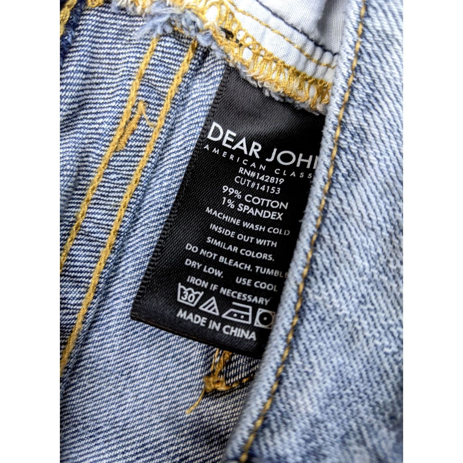 Madison Dear John Madison Girlfriend Jeans Mid Rise Blue Camo Patch Destroy Skinny 28 Womens Mens Girls Kings? Size 24" / US 00 / IT 34 - 6 Thumbnail
