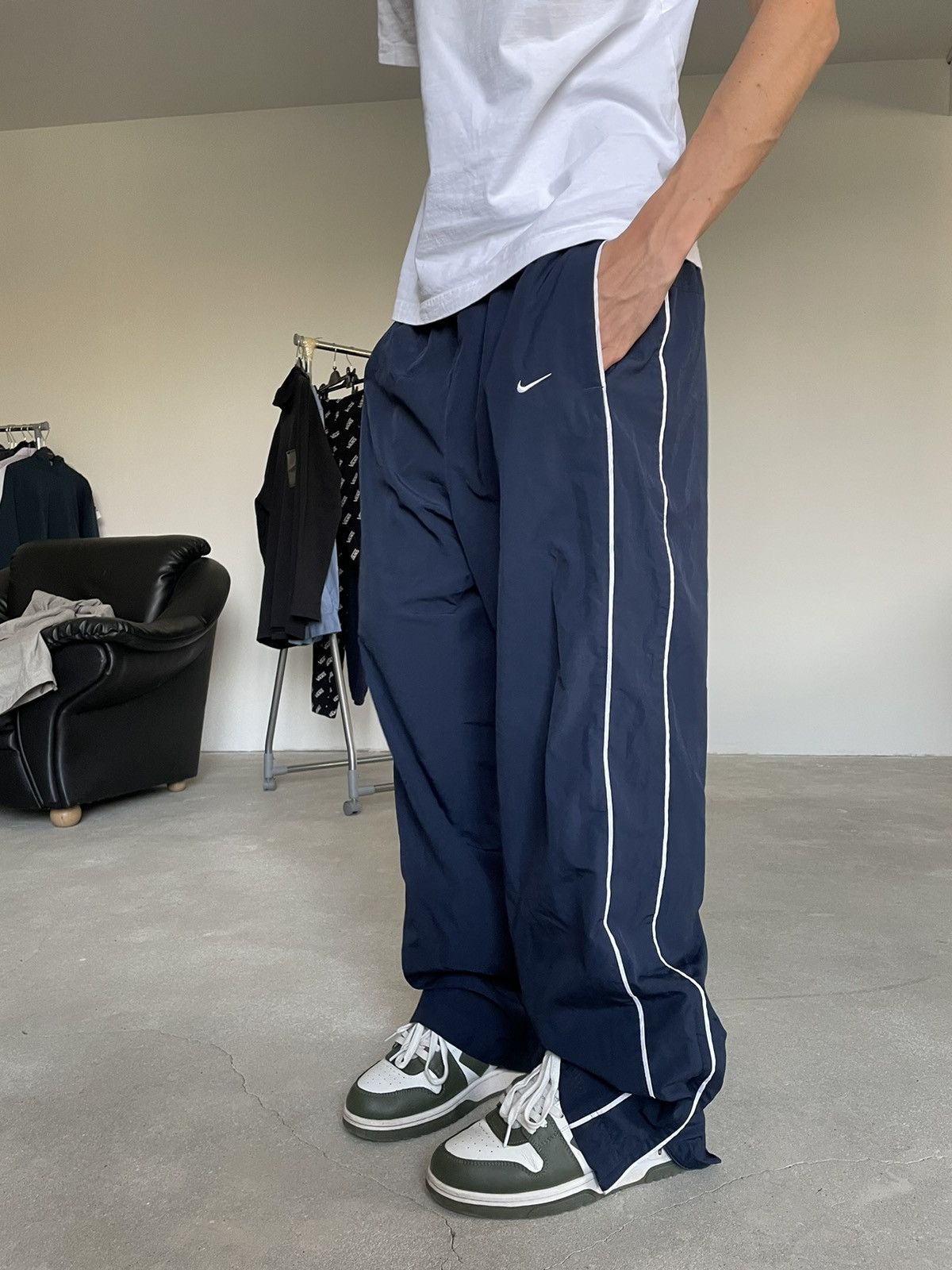 Nike Vintage Vintage Nike Track pants buggy nylon Grailed