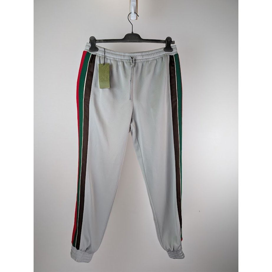 Gucci o1rshd1 Techincal Jersey Trackpant in Grey/Brown Size US 38 / EU 54 - 1 Thumbnail