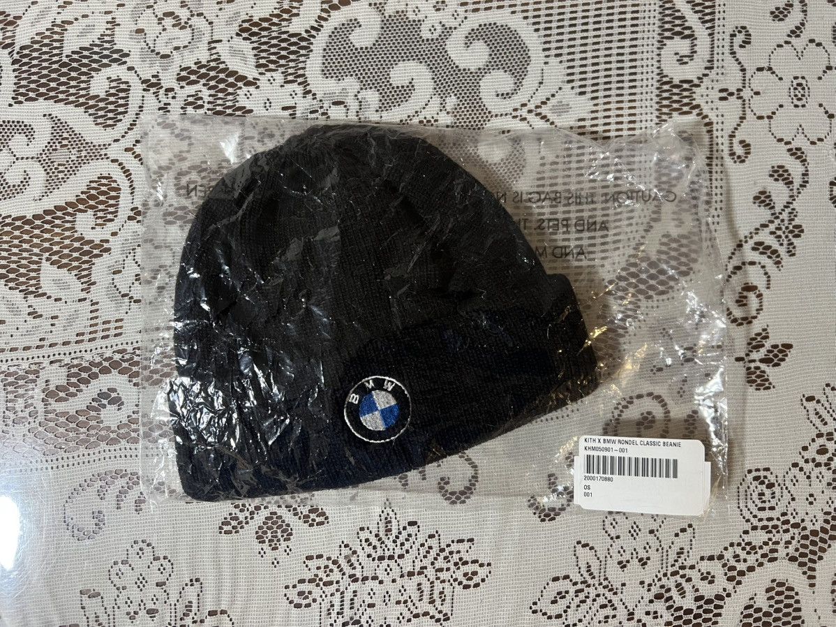 BMW × Kith Kith for BMW Rondel Classic Beanie Black Cuffed Acrylic Hat Size ONE SIZE - 5 Thumbnail
