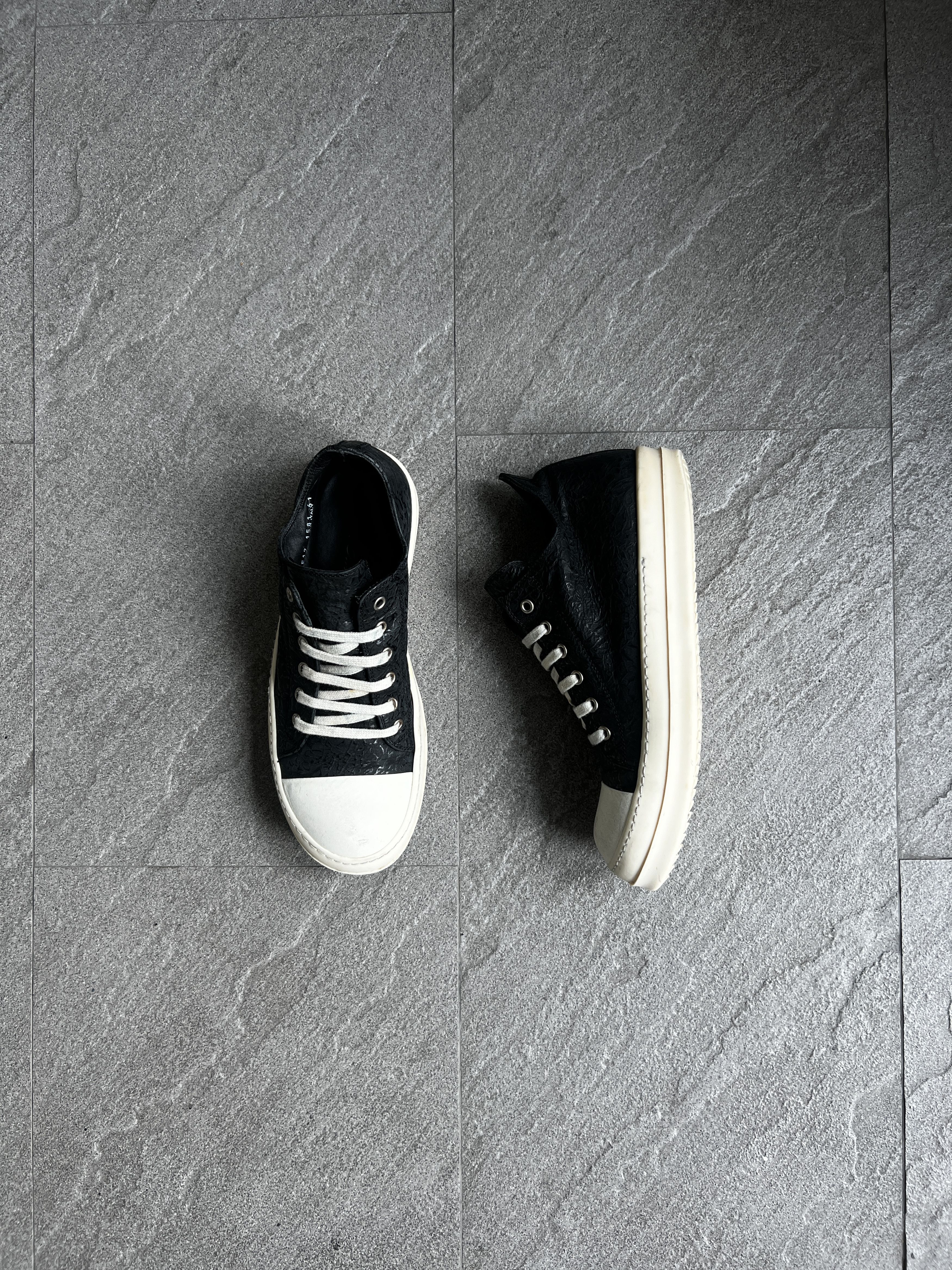 Rick Owens Rick Owens Distressed Leather Low Sneakers EU41 Size US 8 / EU 41 - 4 Thumbnail