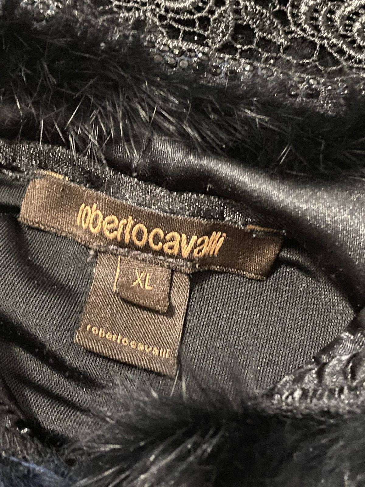Roberto Cavalli Roberto Cavalli Velour Hoodie With Fur On The Hood Size: XL Size XL / US 12-14 / IT 48-50 - 3 Thumbnail
