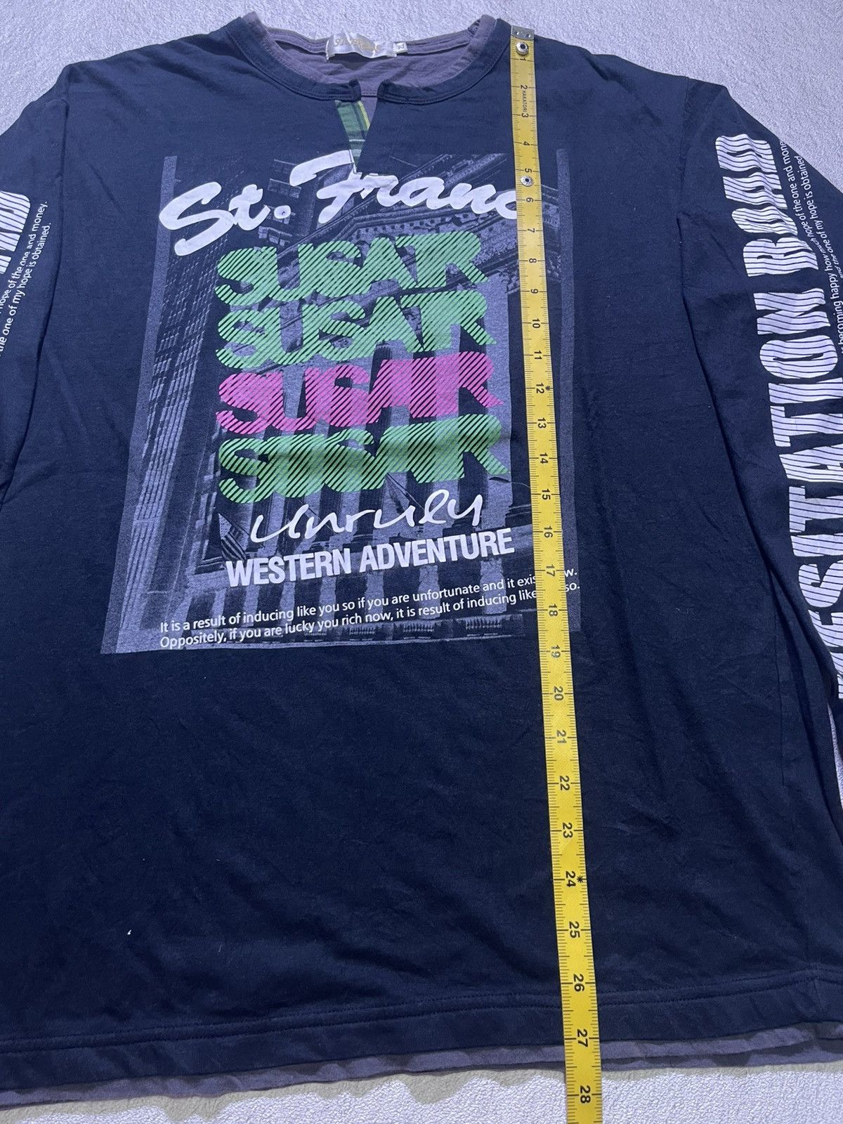Japanese Brand Y2K ST.FRANC long sleeve tshirt Size US L / EU 52-54 / 3 - 8 Thumbnail