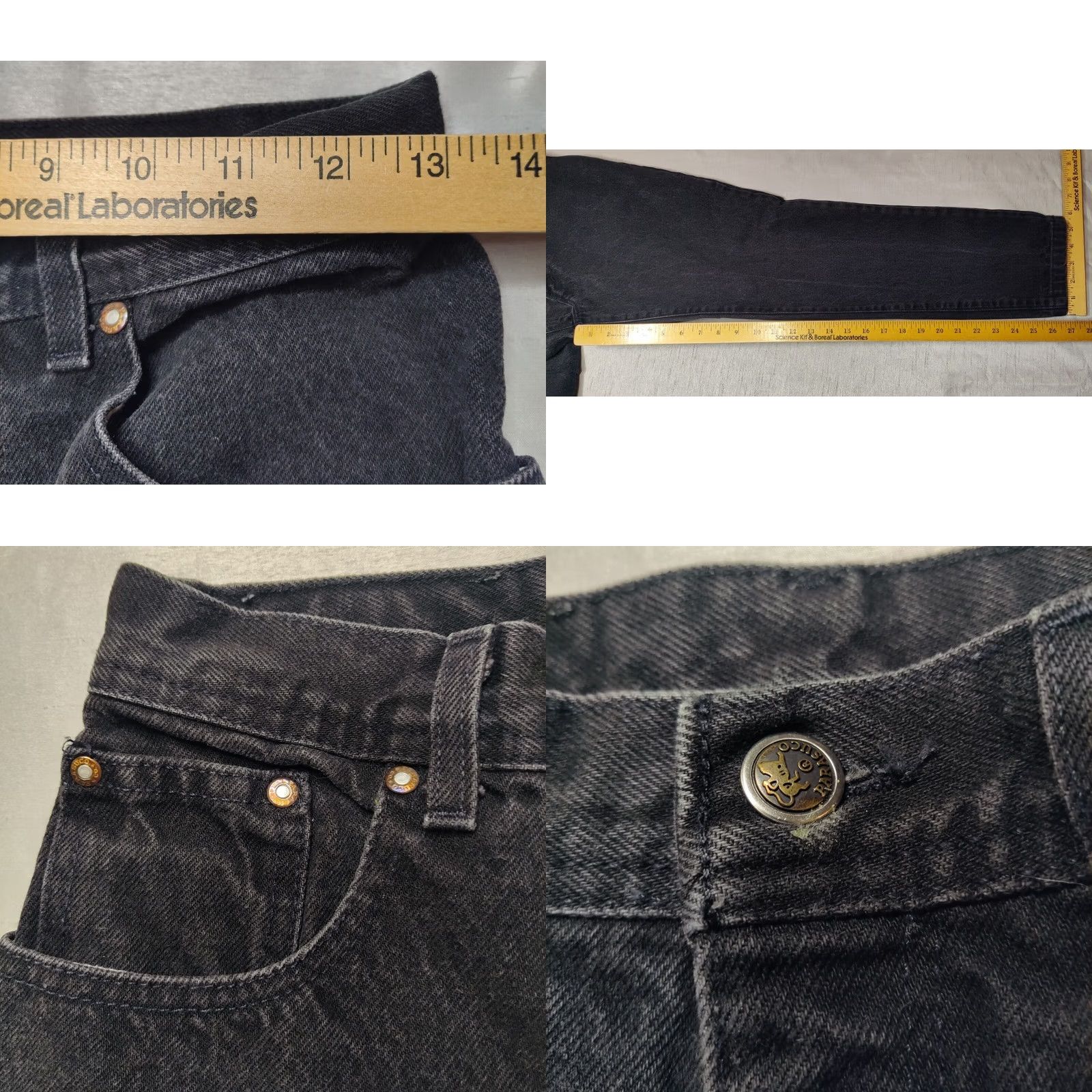 Parasuco PARASUCO Women Jeans 26x27 Black Tapered Ankle 5-Pocket Denim High Rise Regular Fit 100% Cotton Adults Womens Size 26" / US 2 / IT 38 - 8 Thumbnail