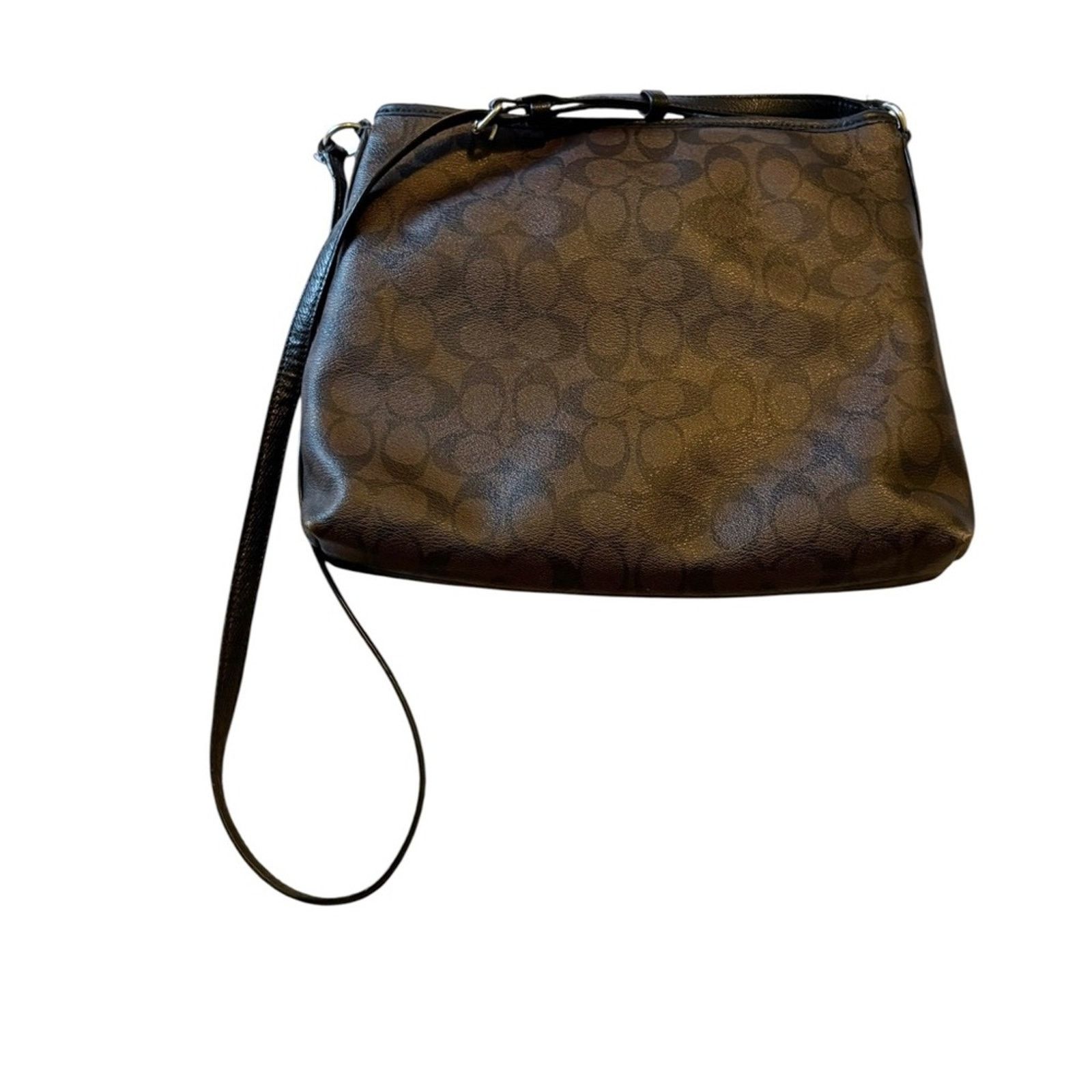 Coach Coach Medium Canvas Purse Black/Brown Crossbody Bag Size ONE SIZE - 2 Thumbnail