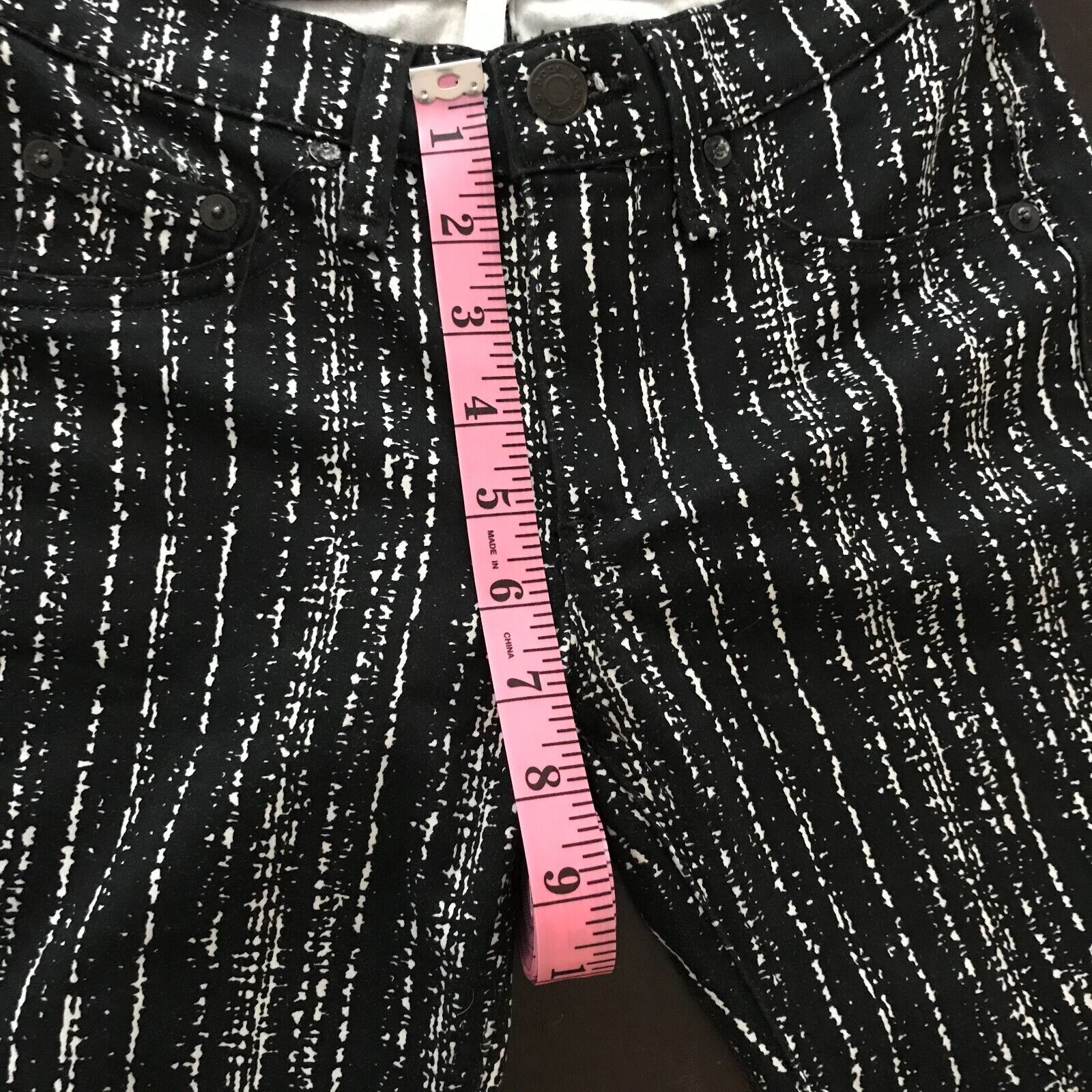Rag & Bone Rag & Bone Jean Black/White Barcode Print Stretch Leggings Size 24" / US 00 / IT 34 - 8 Thumbnail