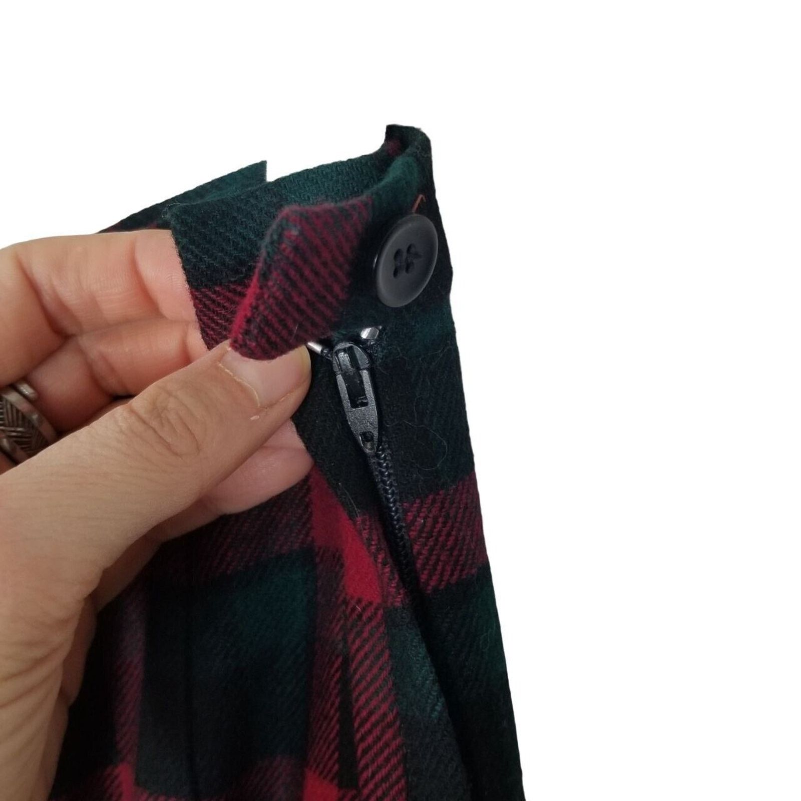 Pendleton Vintage Pendleton Womens Plaid Pleated Wool Midi Skirt 12 Size 34" / US 12 / IT 48 - 4 Thumbnail