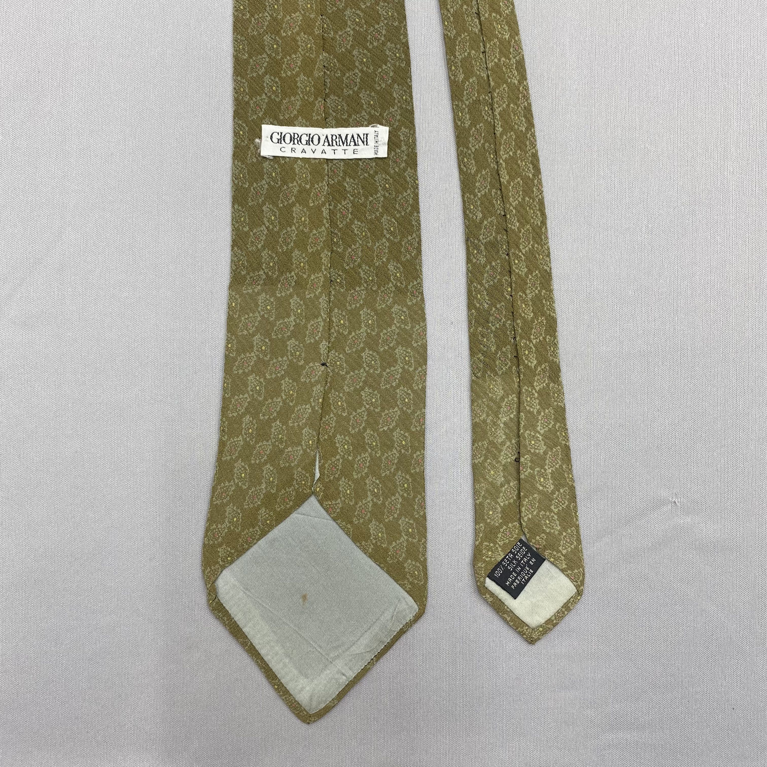 Giorgio Armani Vintage Giorgio Armani SILK Necktie Cravate Pure Silk Size ONE SIZE - 6 Thumbnail