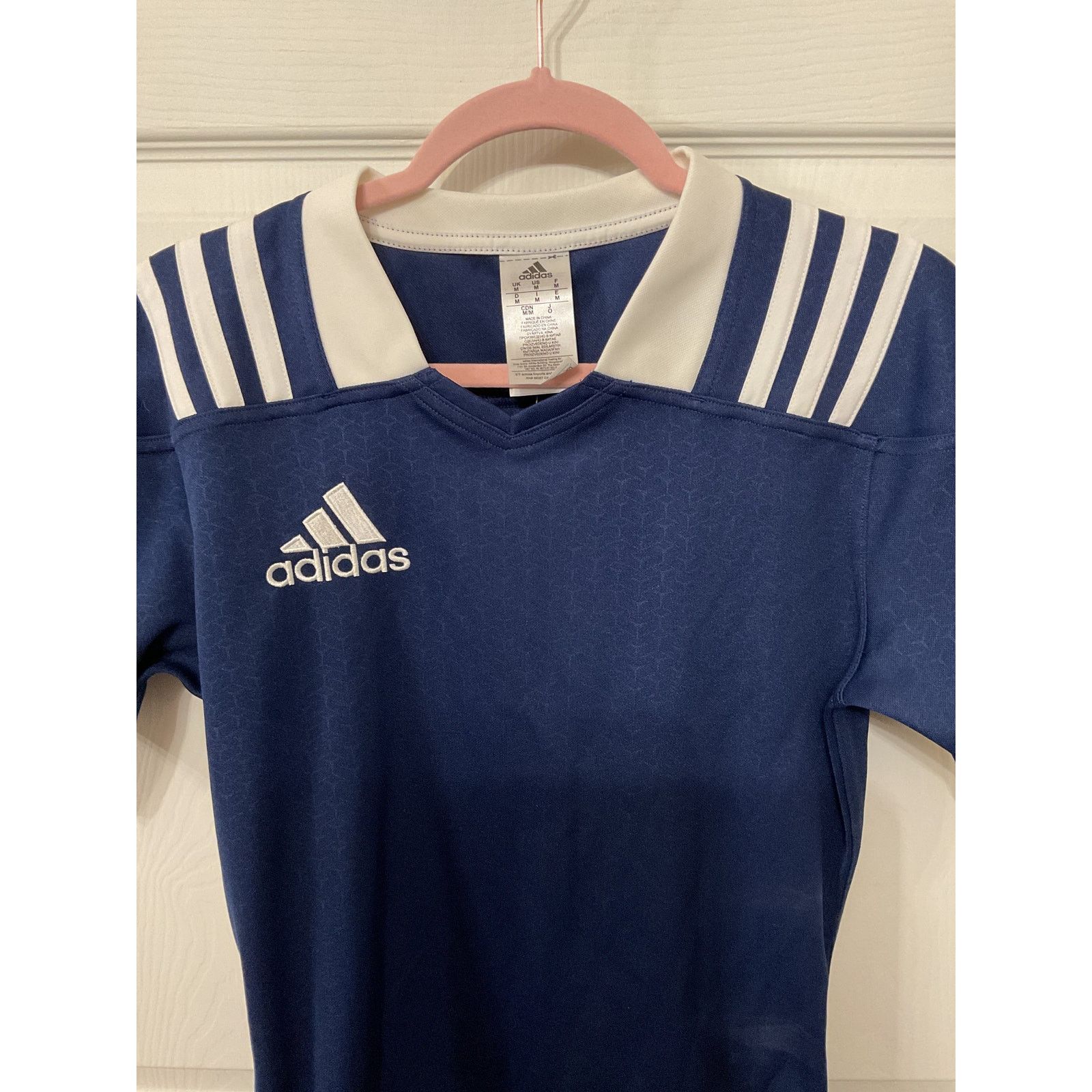 Adidas NWT adidas Mens Climalite 3 Stripes Fitted Rugby Jersey,M Size US M / EU 48-50 / 2 - 2 Thumbnail