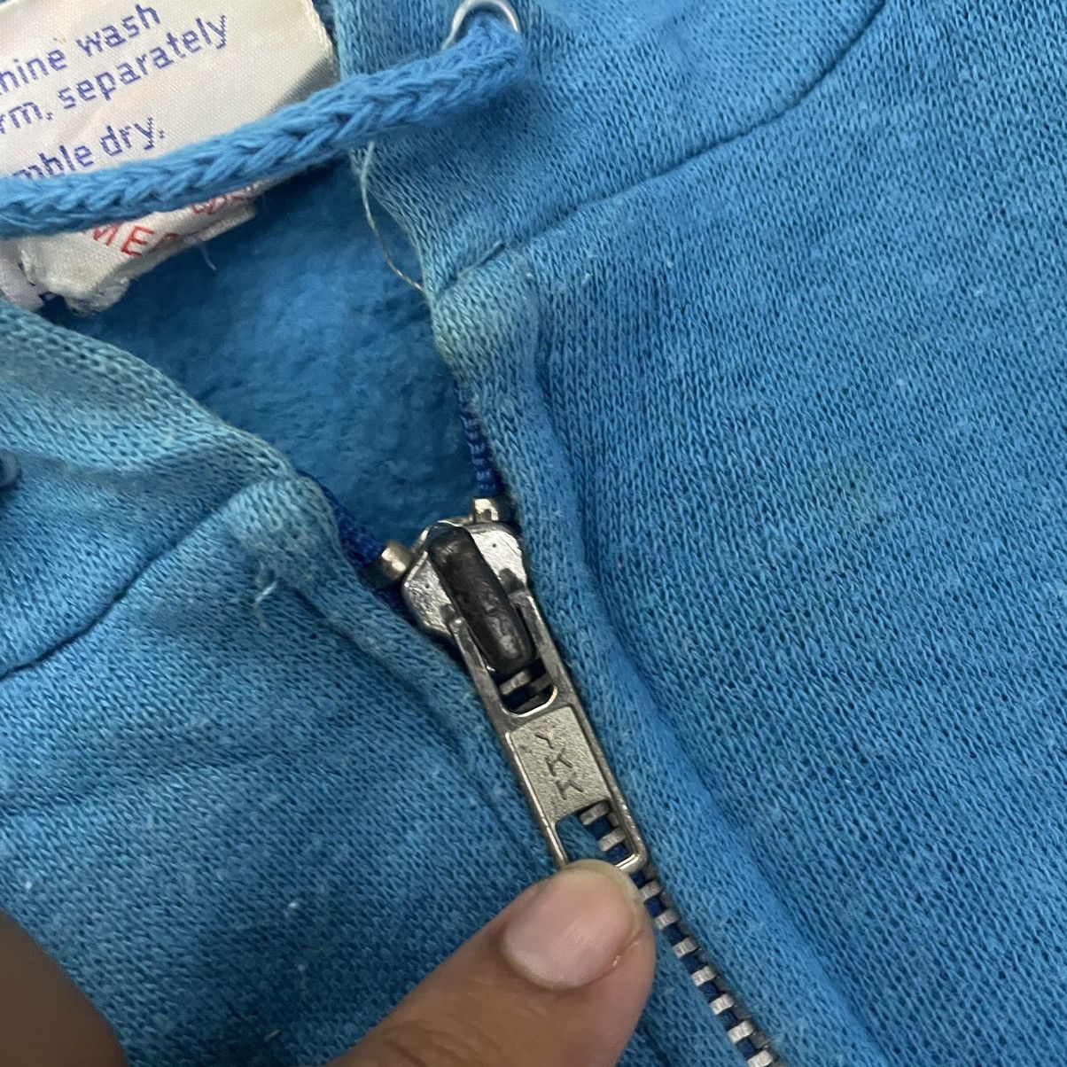Russell Athletic × Vintage Vintage Blue Blank Zip Up Hoodie Russell Athletic Style Size US M / EU 48-50 / 2 - 2 Thumbnail