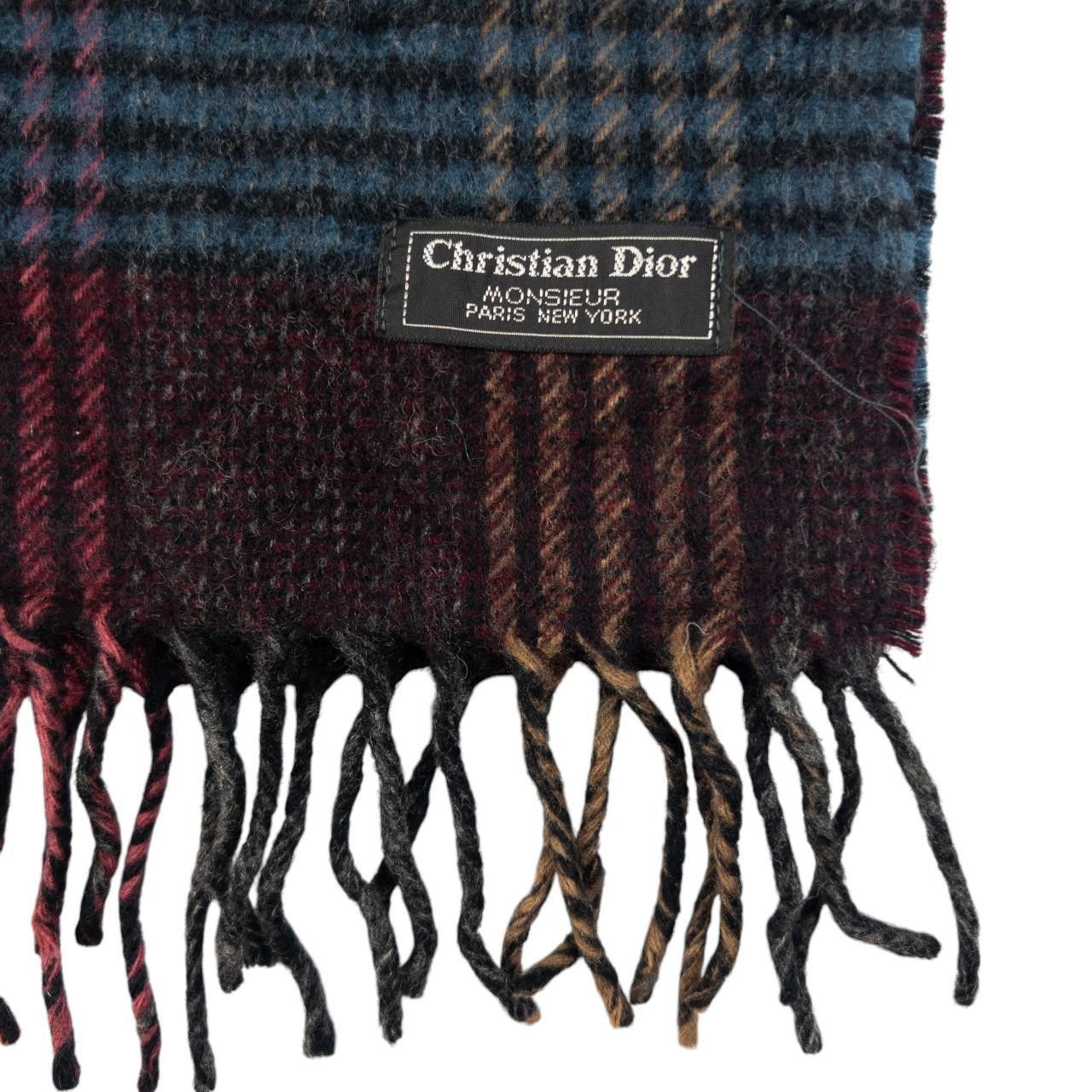 Dior Vintage Dior Tartan Tassel Scarf Size ONE SIZE - 3 Thumbnail