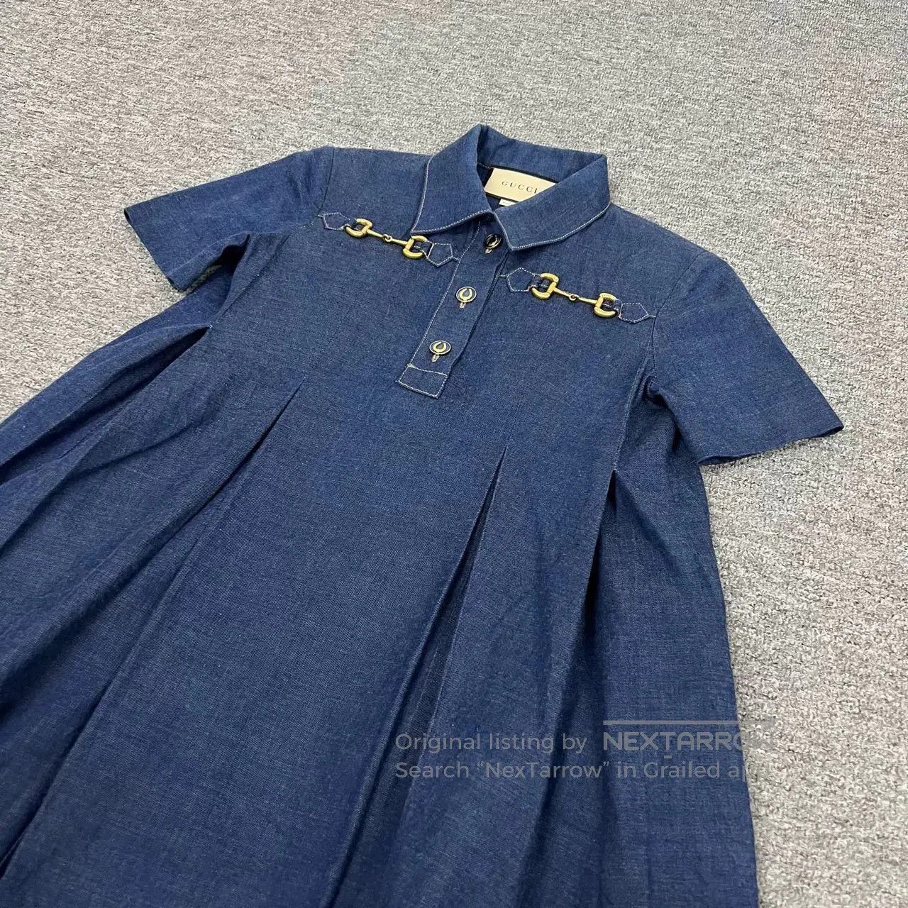 Gucci Gucci Horsebit Denim Dress Size 36. Size US 36 / EU 52 - 3 Thumbnail