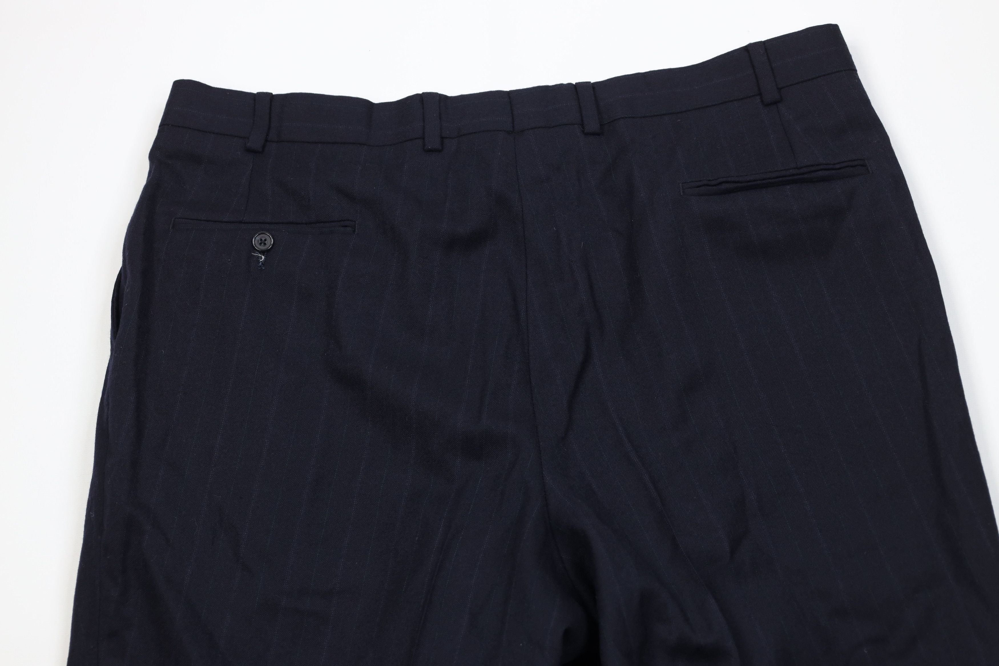Vintage Vintage 70s Streetwear Striped Wide Leg Chino Pants Blue Size US 40 / EU 56 - 8 Thumbnail