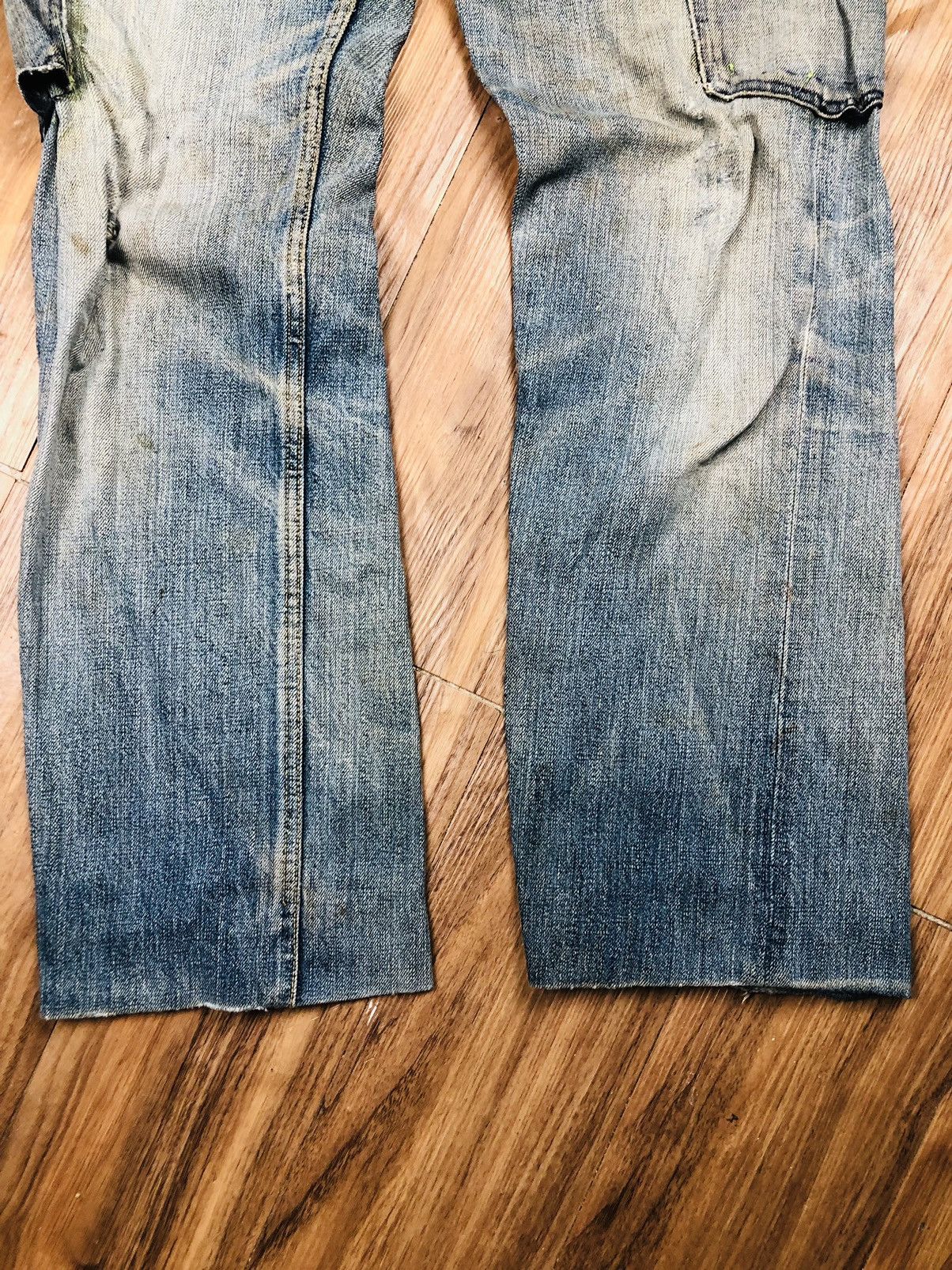 If Six Was Nine 90s Workwear Style Cargo Jeans Skull Button (38) Size US 30 / EU 46 - 4 Thumbnail