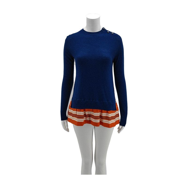 Louis Vuitton Louis Vuitton Navy Wool Long Sleeve Sweater 0089 Size XS / US 0-2 / IT 36-38 - 1 Thumbnail