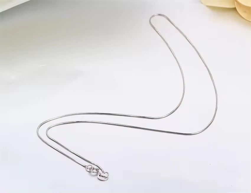 Jewelry 1mm Thick Platinum Snake Chain Necklace Size ONE SIZE - 6 Thumbnail