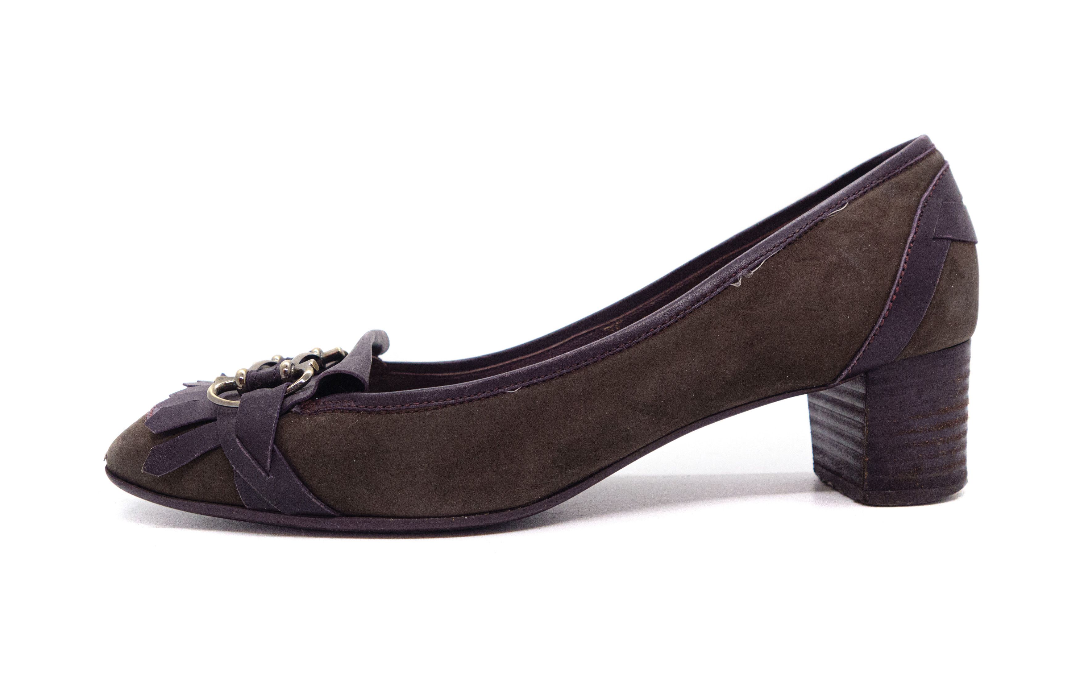 Salvatore Ferragamo Horsebit Leather Suede Shoes Size US 10 / IT 40 - 2 Thumbnail