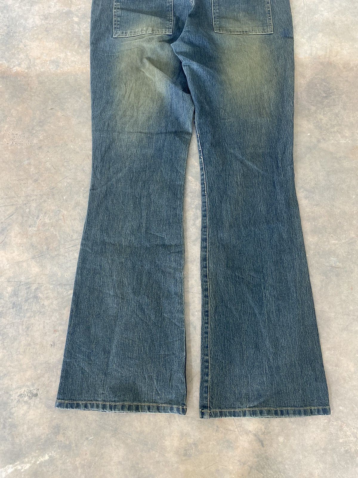 Hysteric Glamour × Japanese Brand × Le Grande Bleu (L.G.B.) Gloria Flare Jeans Mud wash Bondage 90s Punk Grunge Size US 32 / EU 48 - 9 Thumbnail