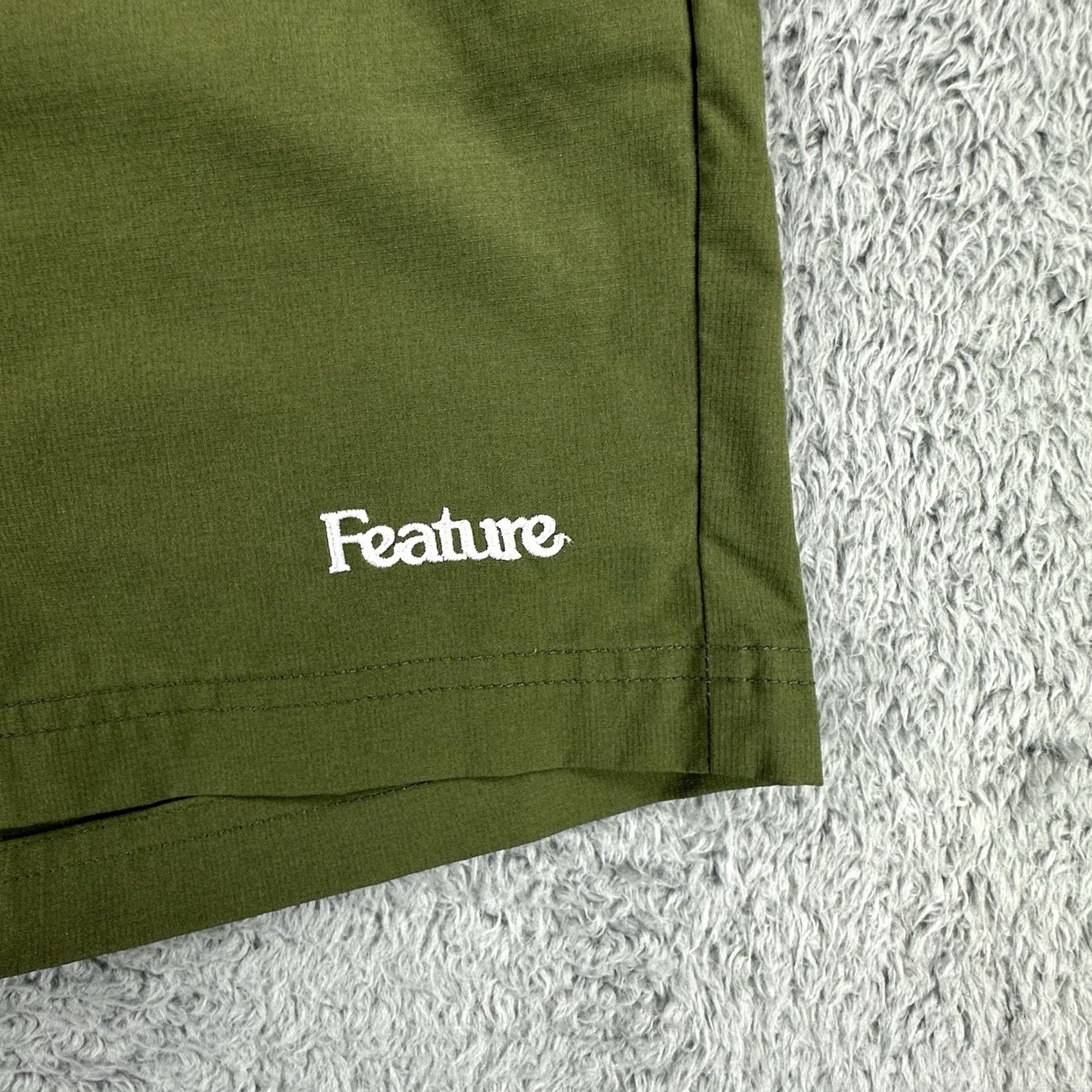 Feature Shorts Men 1XL Green Drawstring Streetwear Spellout Unlined, Men's (Size 36) — image 2 of 6
