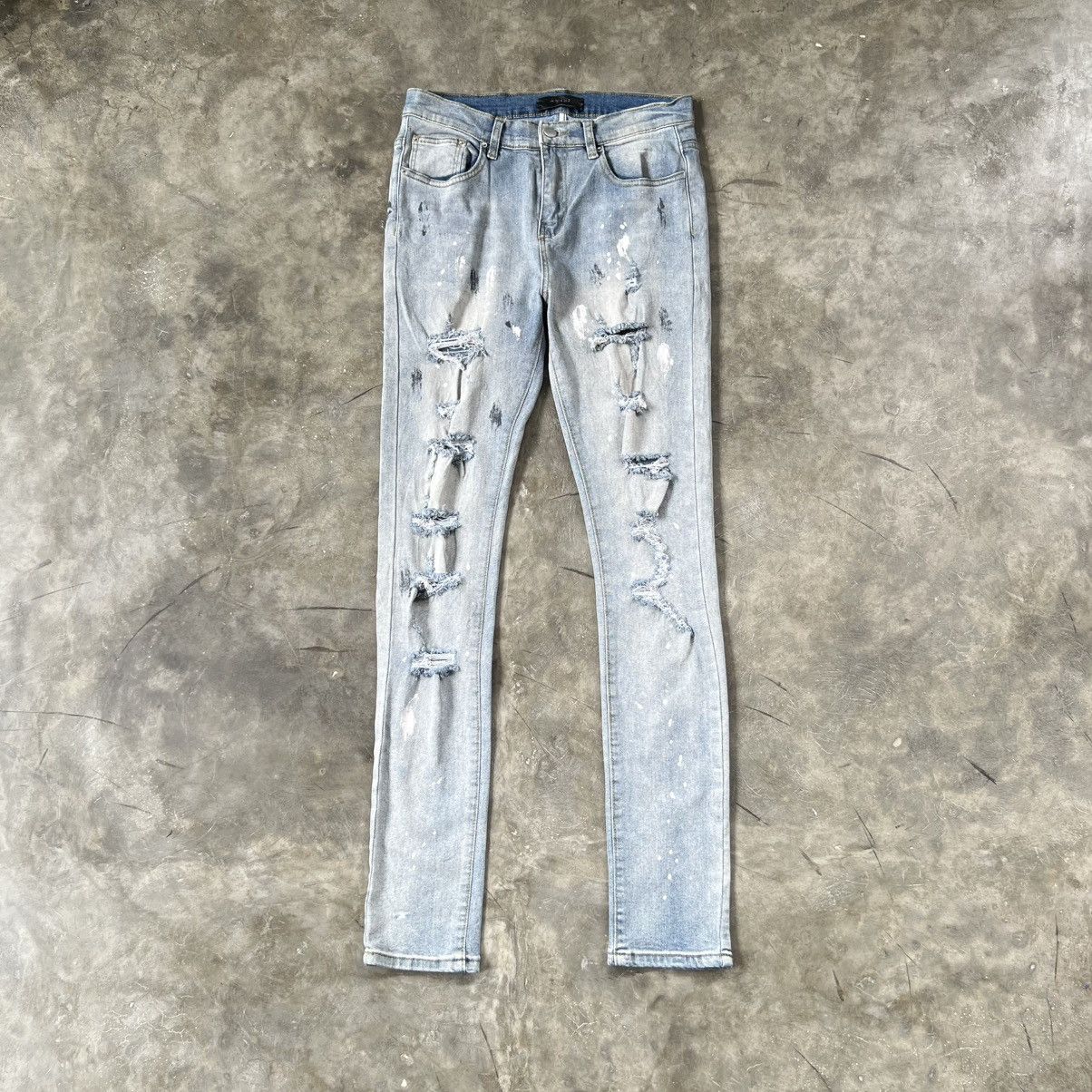 Other Paint Splatter Distressed Skinny Jeans Size US 30 / EU 46 - 1 Thumbnail