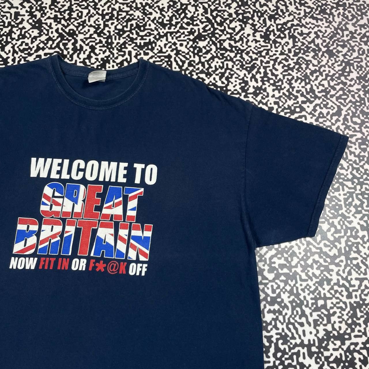 Vintage Vintage Y2K Humor Welcome To Great Britain Fuck Off T-shirt Size US XXL / EU 58 / 5 - 5 Thumbnail