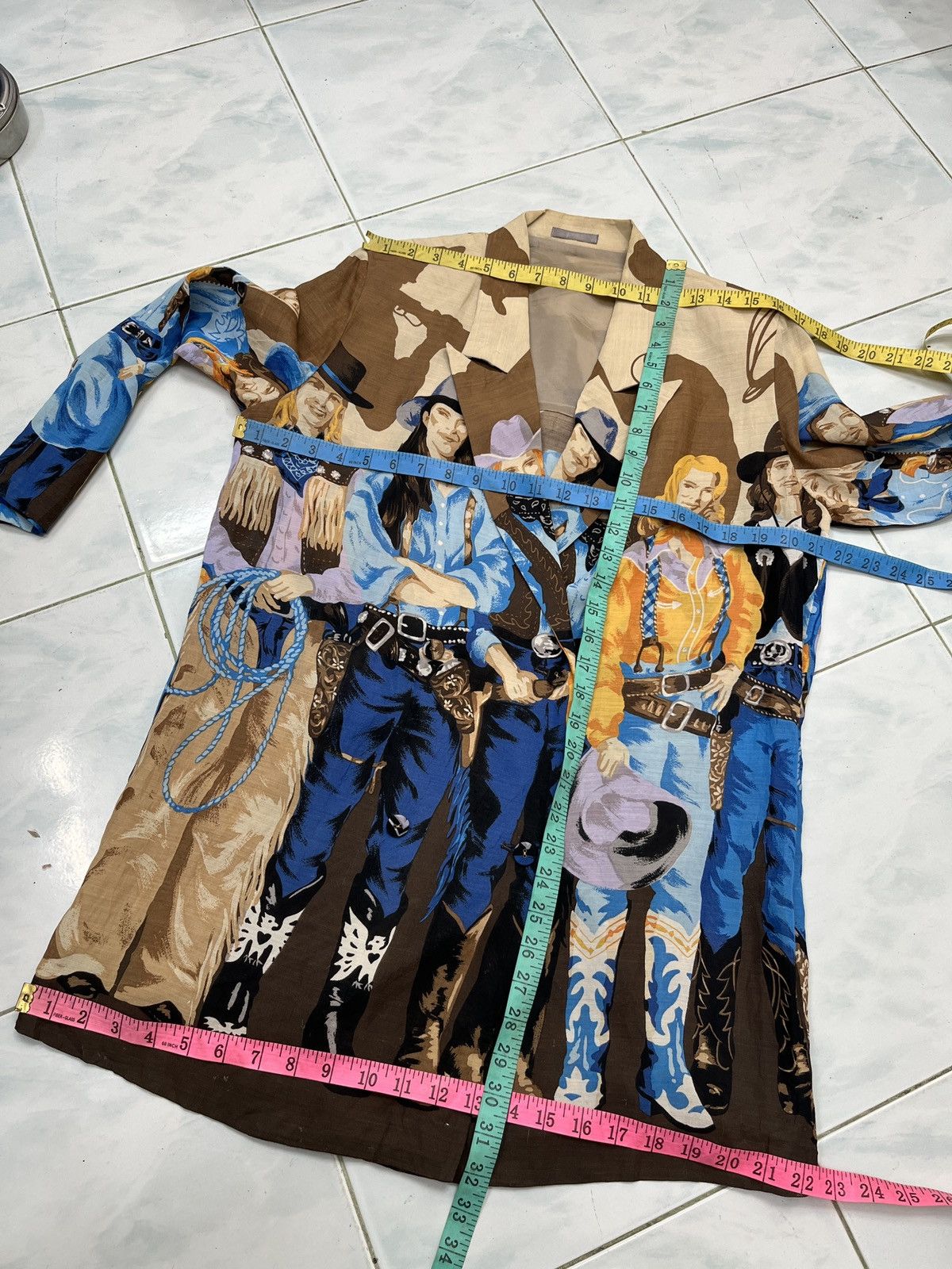 Japanese Brand × Vintage 🔥🔥🔥ARCHIVE VTG TOKUKO COWBOYS PRINTED BLOUSE Size M / US 6-8 / IT 42-44 - 14 Thumbnail