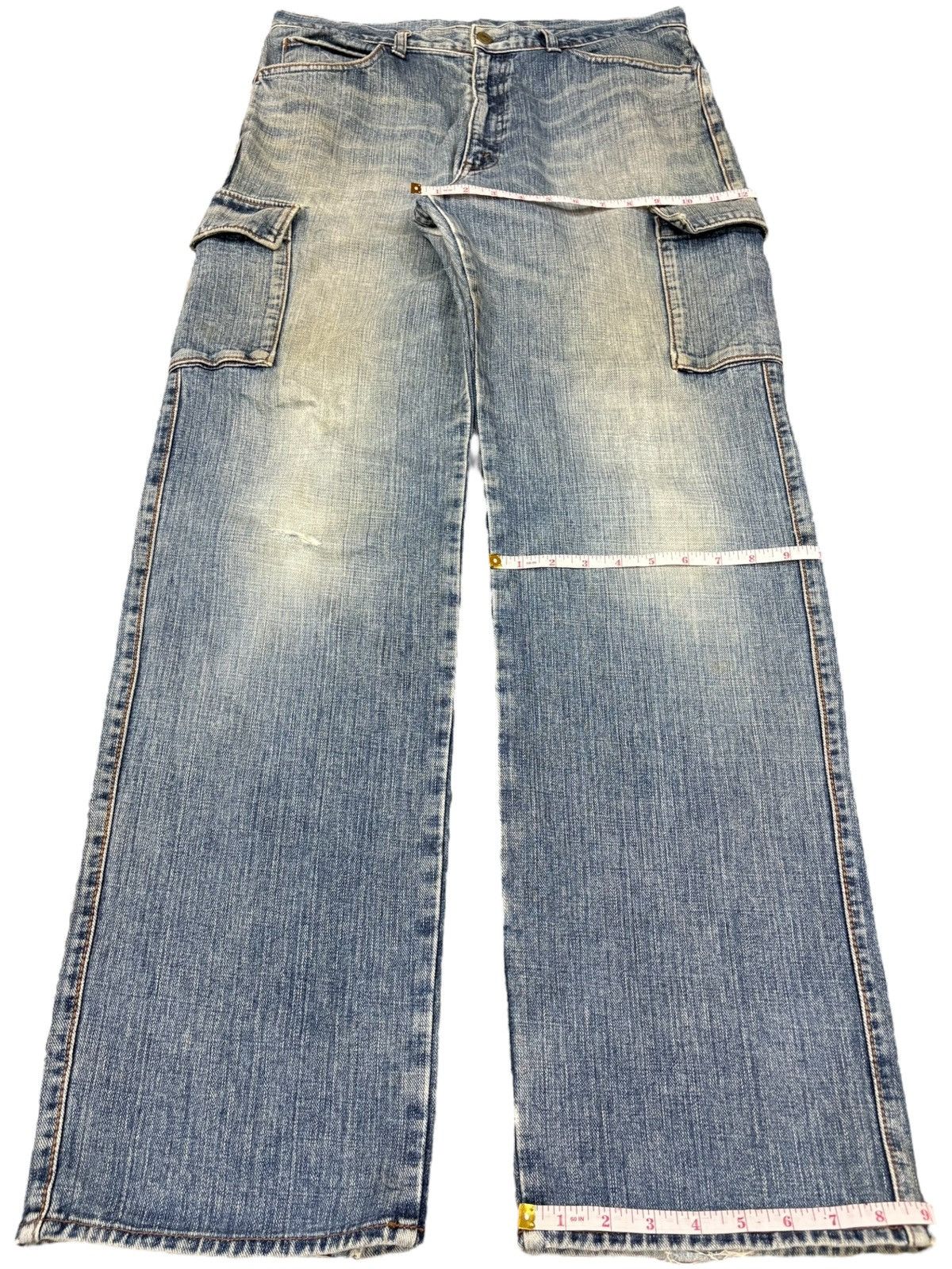 Japanese Brand Vintage Japanese Brand Cargo Distressed Baggy Jeans Size US 34 / EU 50 - 12 Thumbnail