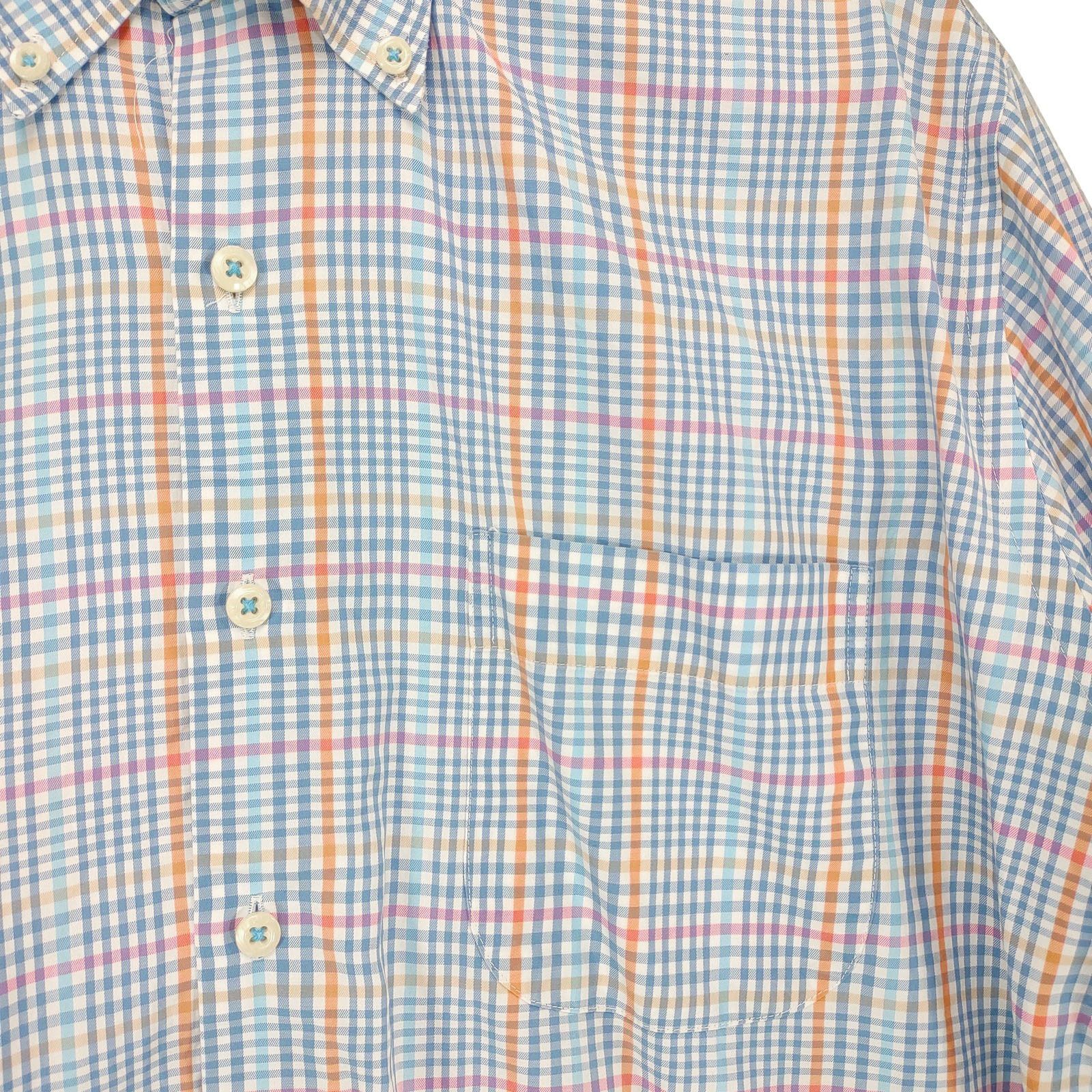 Peter Millar Peter Millar Blue Plaid Check Long Sleeve Button Down Shirt Size US L / EU 52-54 / 3 - 7 Thumbnail