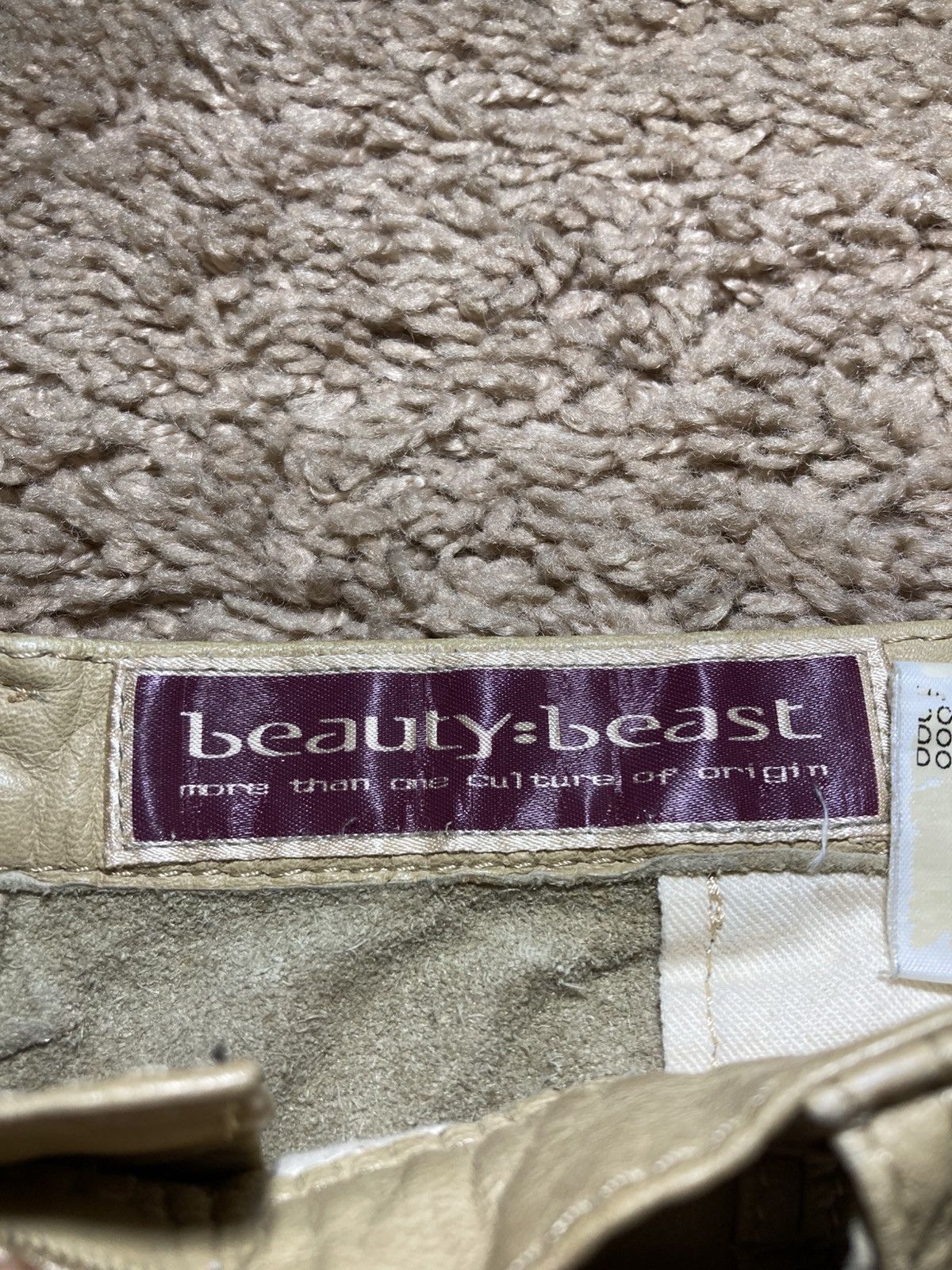Beauty Beast AW98 Beauty:Beast Tan Leather Cargo Shorts 90s 1998 Size US 32 / EU 48 - 2 Thumbnail