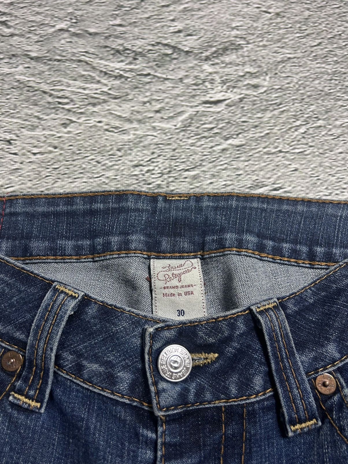 True Religion True Religion vintage blue jeans big logo painted bootcut Size US 30 / EU 46 - 7 Thumbnail