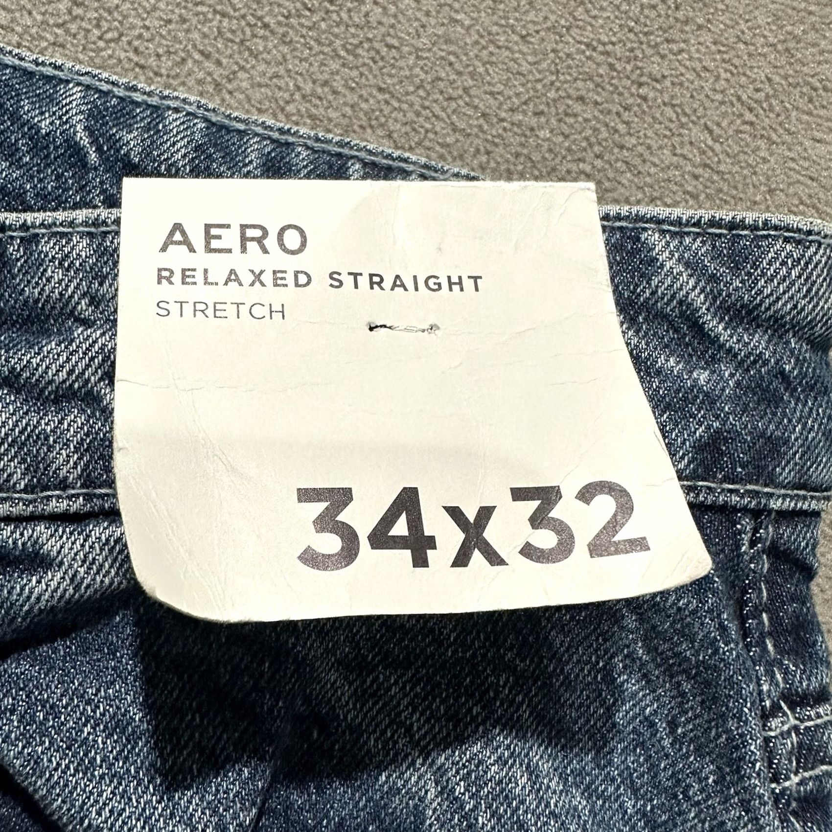 Vintage Aero Jeans Mens 34x32 Blue Denim Relaxed Straight Stretch Casual Stonewash Jeans Size US 34 / EU 50 - 7 Thumbnail