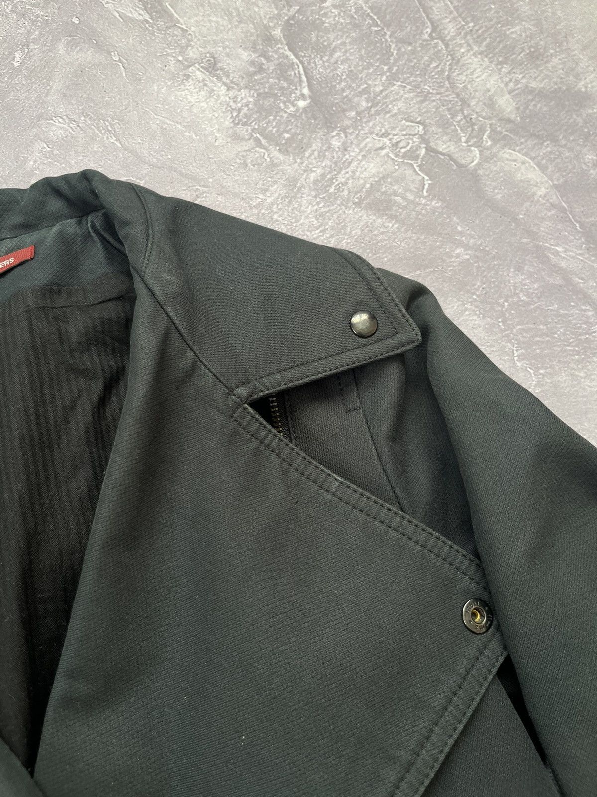 Japanese Brand Comptoir Des Cotonniers Double Collar Biker Zip Jacket Belt Size S / US 4 / IT 40 - 8 Thumbnail