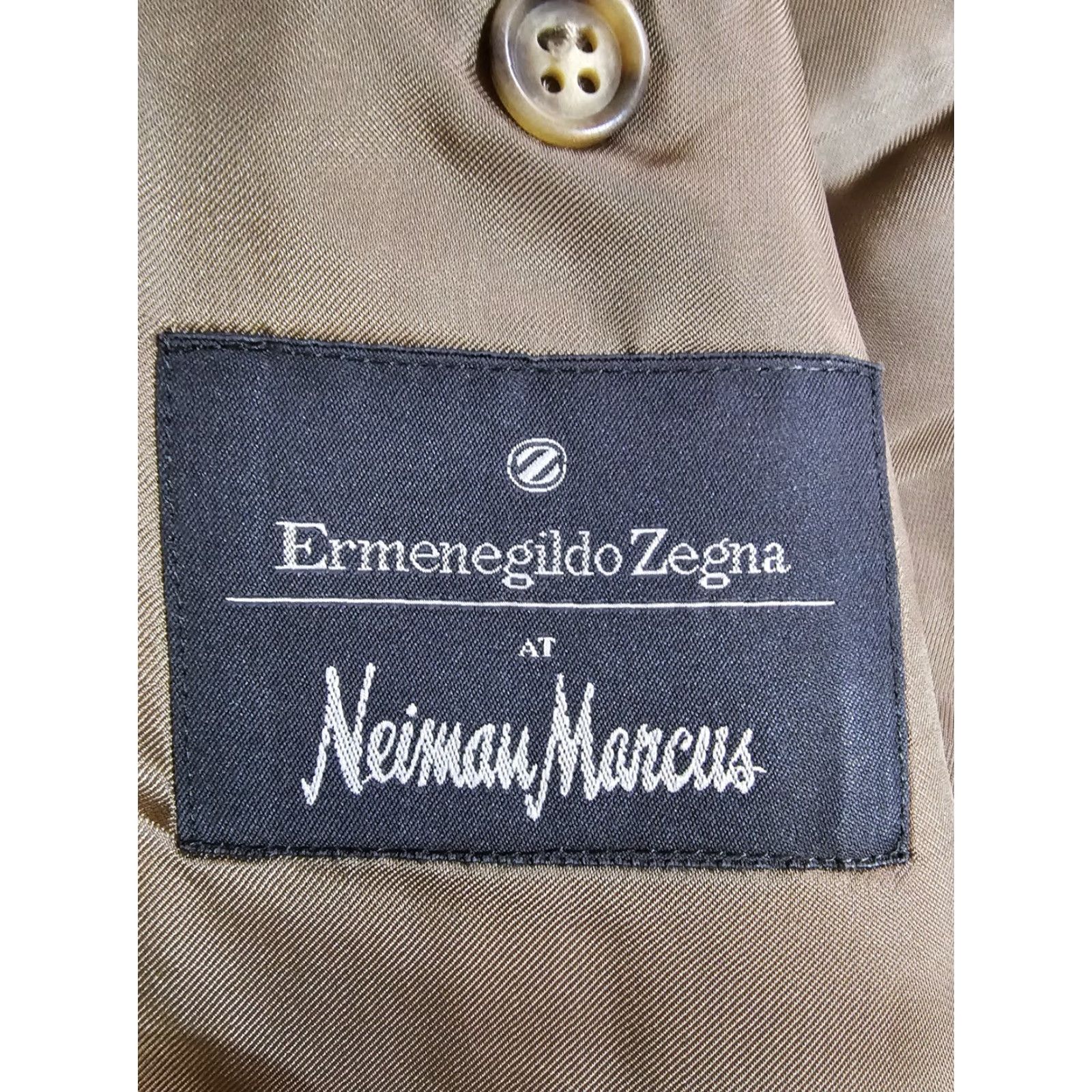 Ermenegildo Zegna Ermenegildo Zegna Blazer Men 48 Long Beige Wool Solid Signature 100% Light Size 48R - 6 Thumbnail