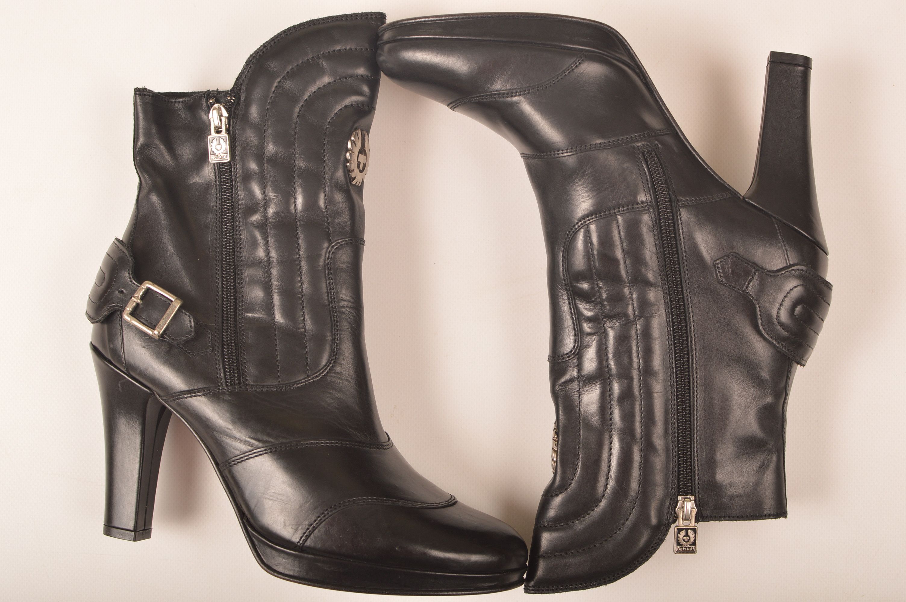 Belstaff Belstaff Black Leather Ankle Boots Heels Size US 9 / IT 39 - 6 Thumbnail