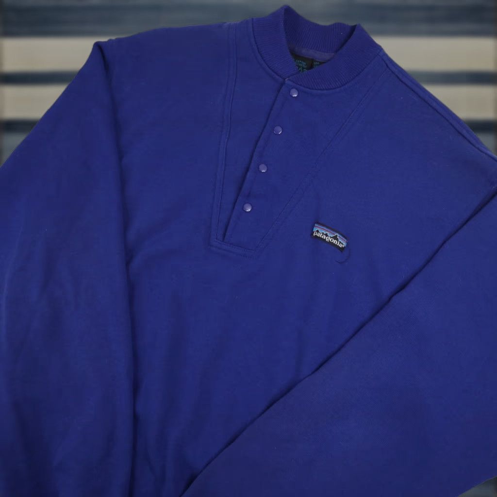 Patagonia VINTAGE Patagonia Mens Large Sweatshirt Snap T Blue Pullover Sweatshirt Mens L Blue Sweatshirt Size US L / EU 52-54 / 3 - 1 Thumbnail