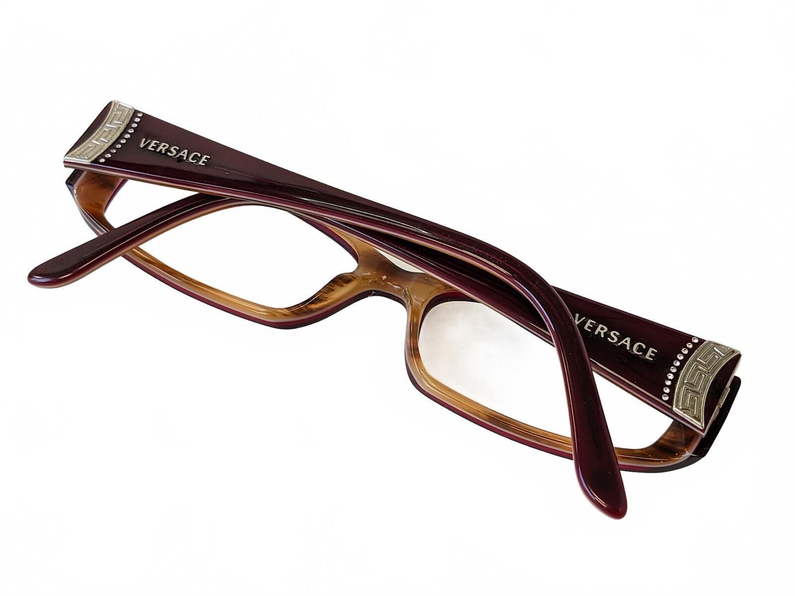 Versace Versace 3091-B Women Eyeglasses Italy | Purple Rectangular Size ONE SIZE - 10 Thumbnail